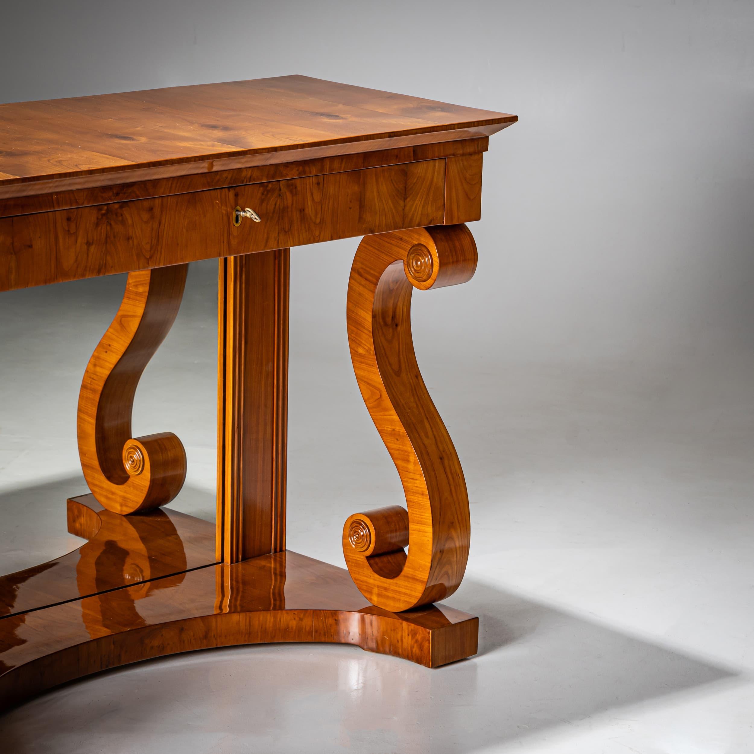 Ciliegio Console da parete Biedermeier, 1830 circa in vendita
