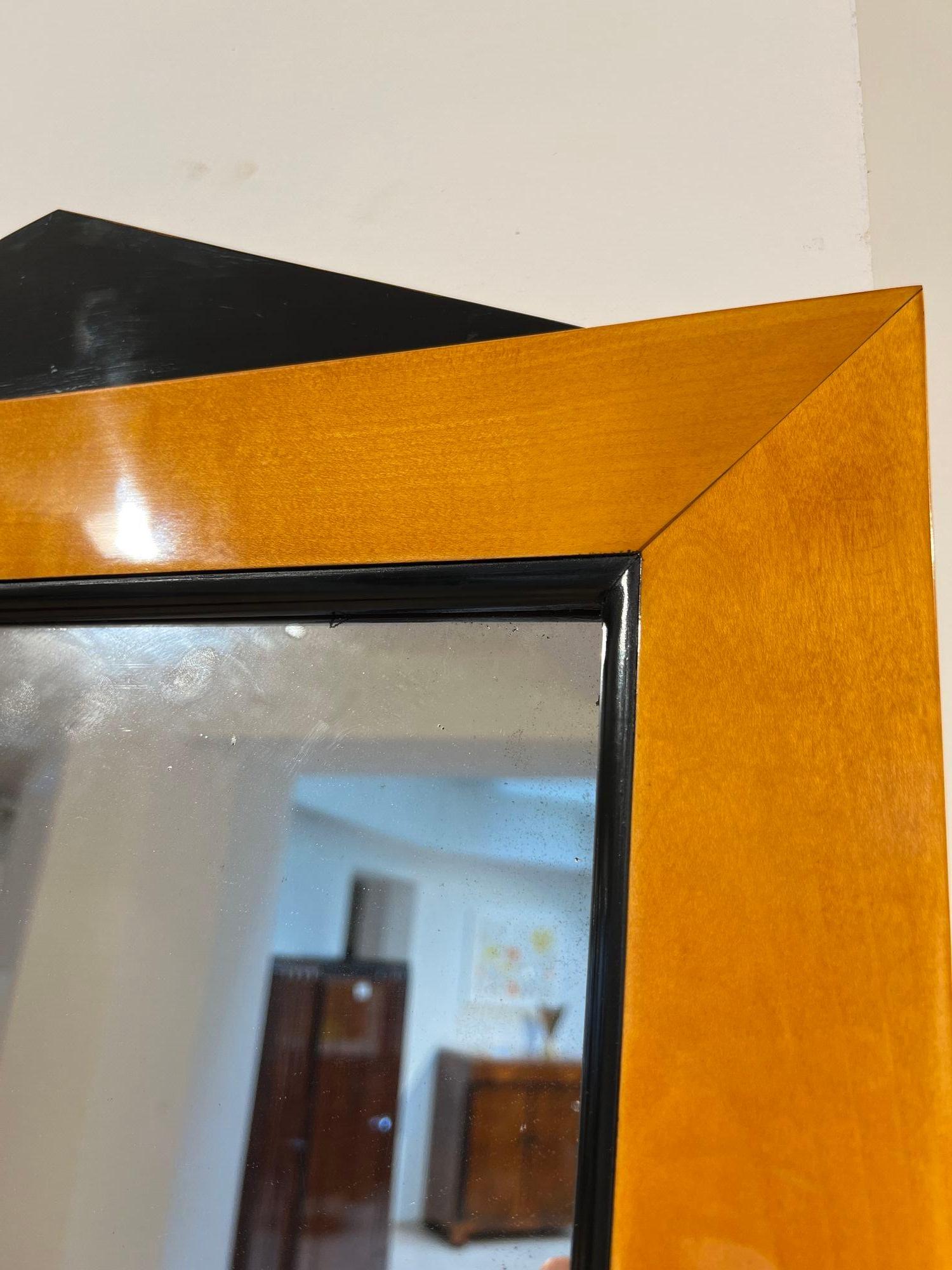 Biedermeier Wall Mirror, Maple, Ebonized, Southern Germany circa 1820 For Sale 4