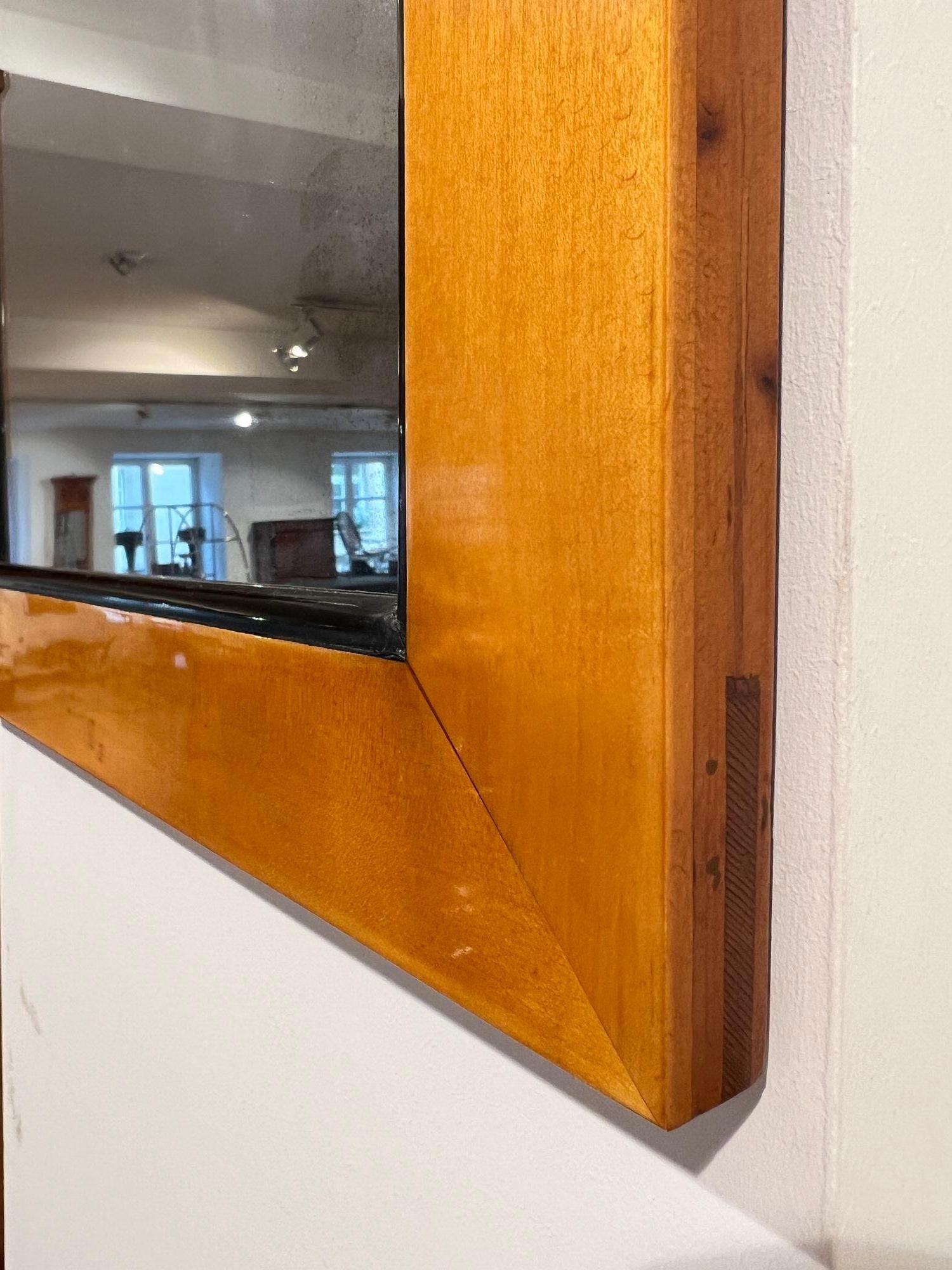 Biedermeier Wall Mirror, Maple, Ebonized, Southern Germany circa 1820 For Sale 5