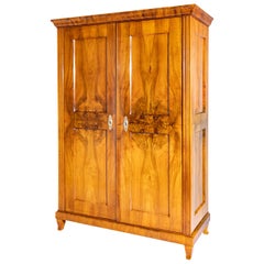 Biedermeier Walnut Armoire, Southern Germany, circa 1830