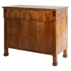 Biedermeier Walnut Cabinet, German, circa 1820