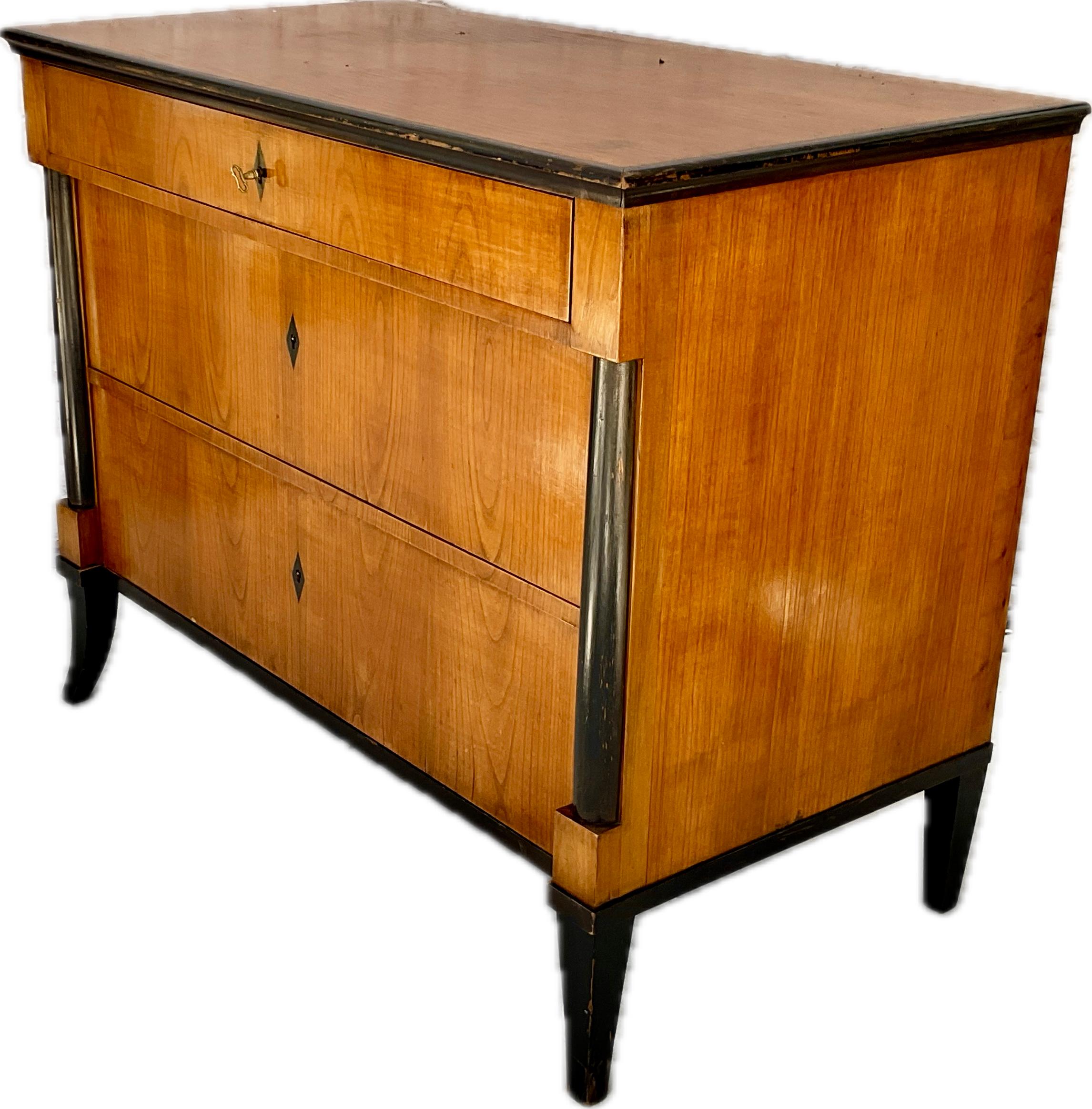 19th Century Biedermeier Walnut Chest of Drawers