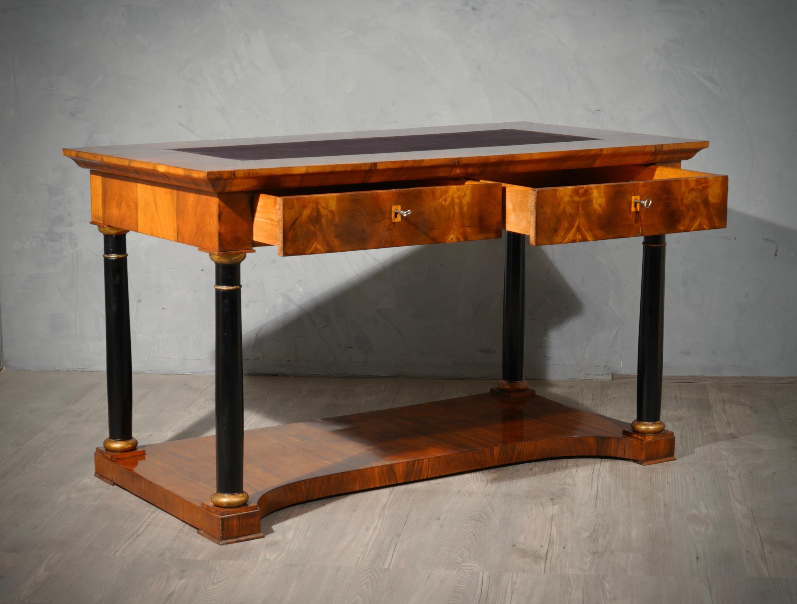 Mid-19th Century Biedermeier Walnut Desk, 1850