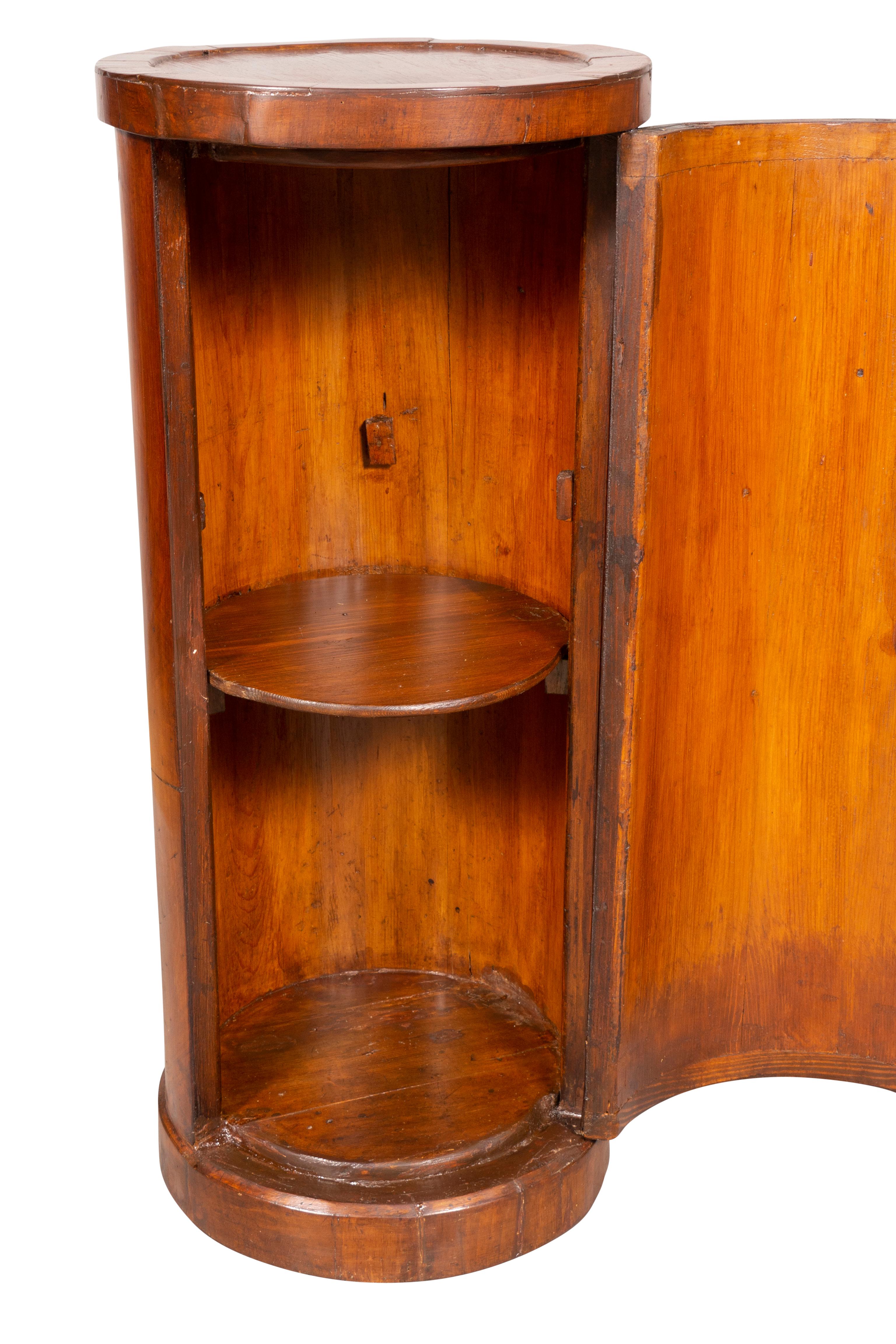 Biedermeier Walnut Pedestal Cabinet 5