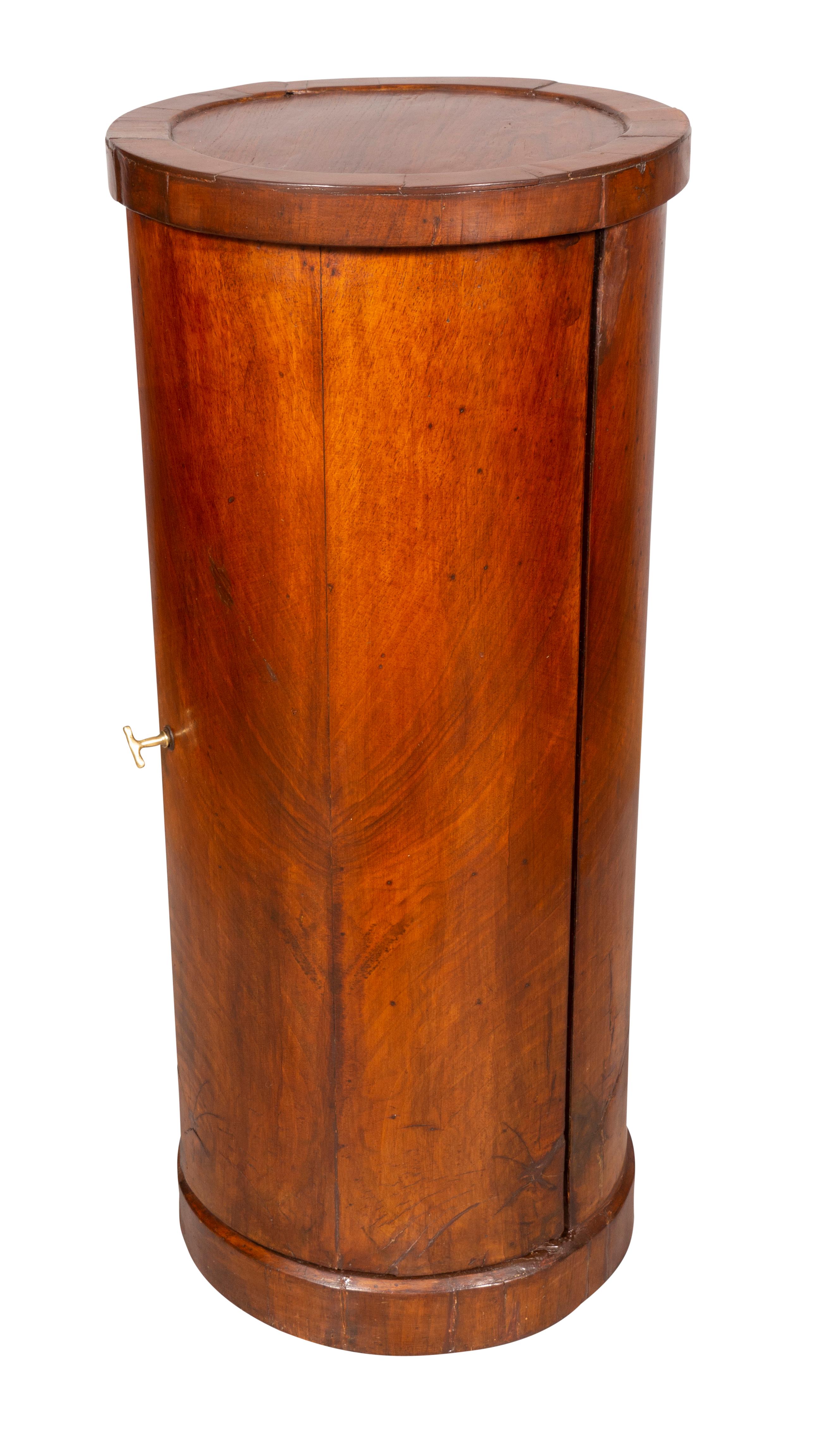 Mid-19th Century Biedermeier Walnut Pedestal Cabinet
