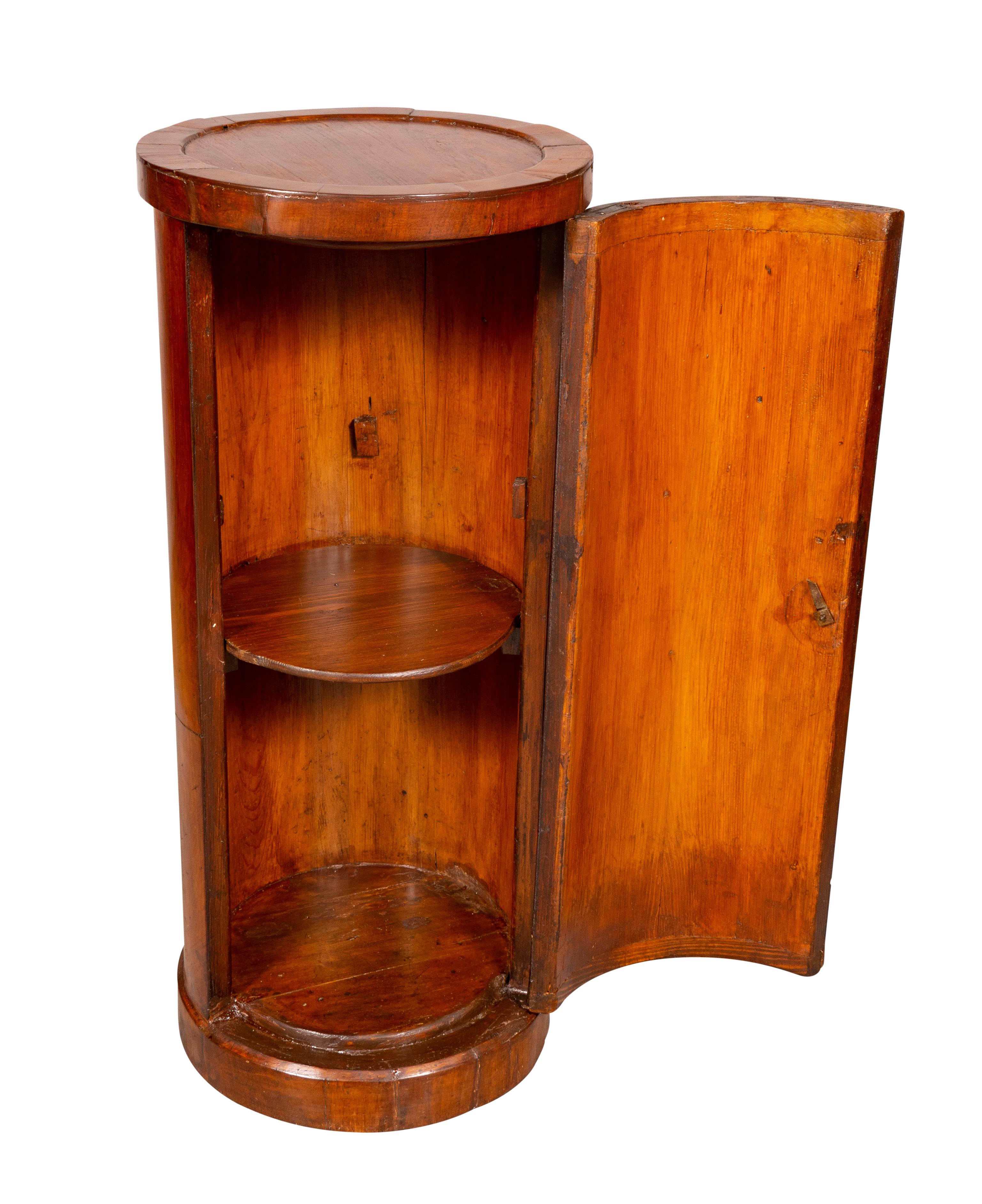 Biedermeier Walnut Pedestal Cabinet 2