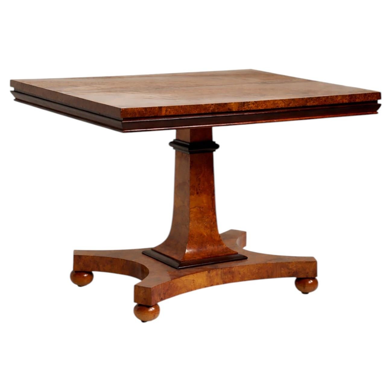 Biedermeier Walnut Pedestal Table For Sale