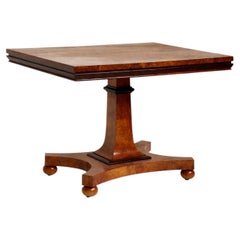 Biedermeier Walnut Pedestal Table