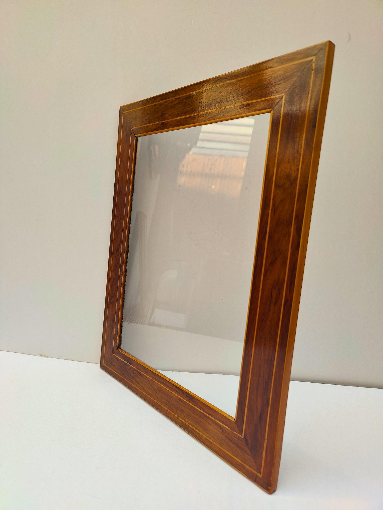 German Biedermeier Walnut Picture Frame For Sale