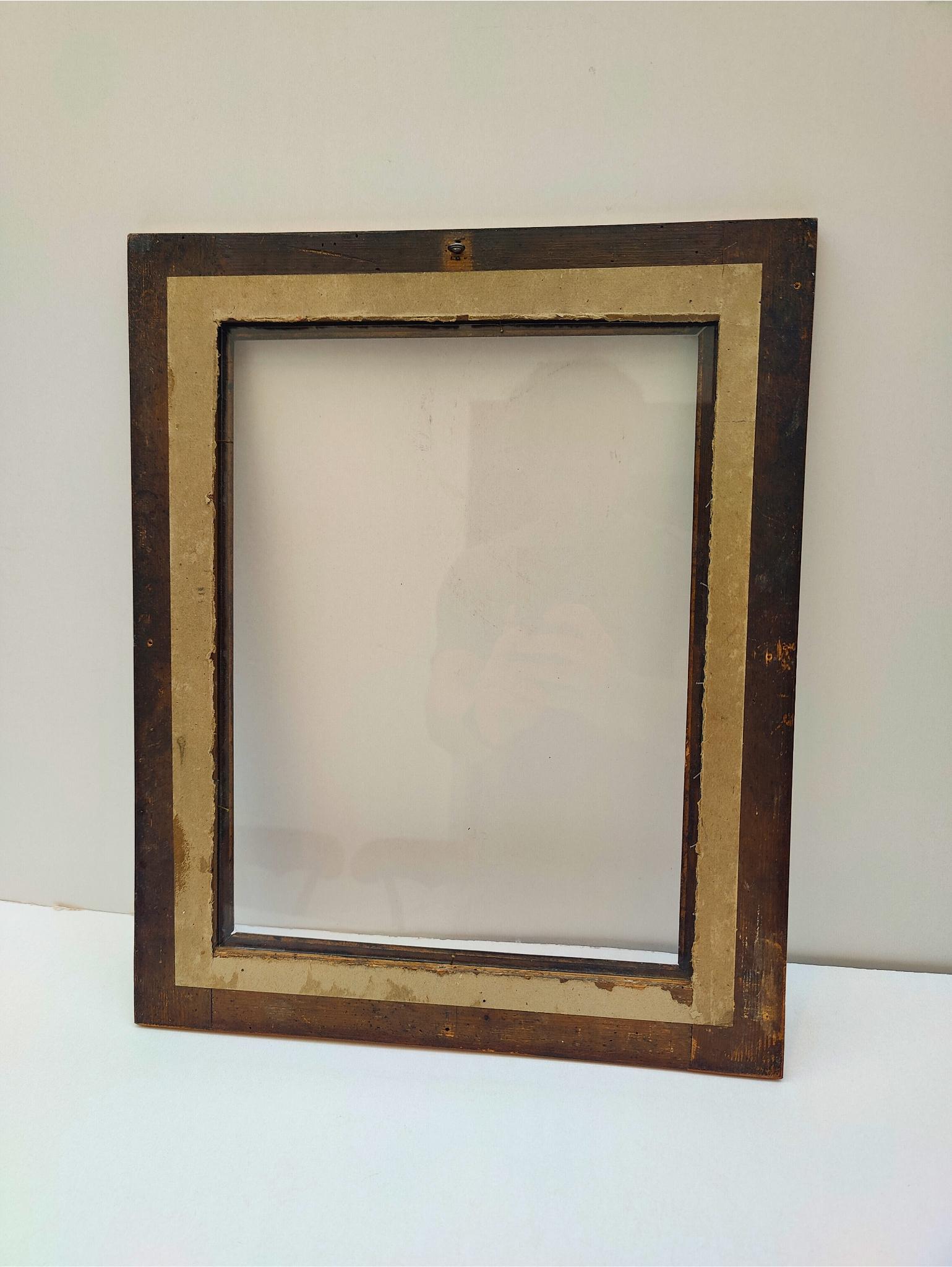 Polished Biedermeier Walnut Picture Frame For Sale