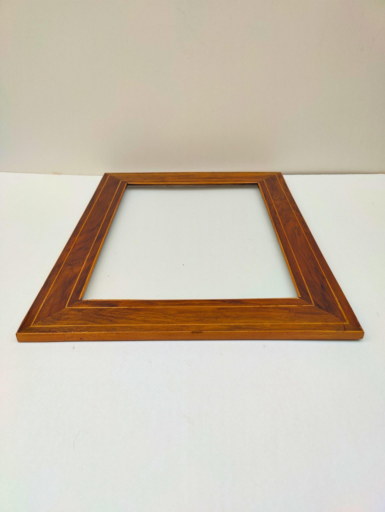 19th Century Biedermeier Walnut Picture Frame For Sale