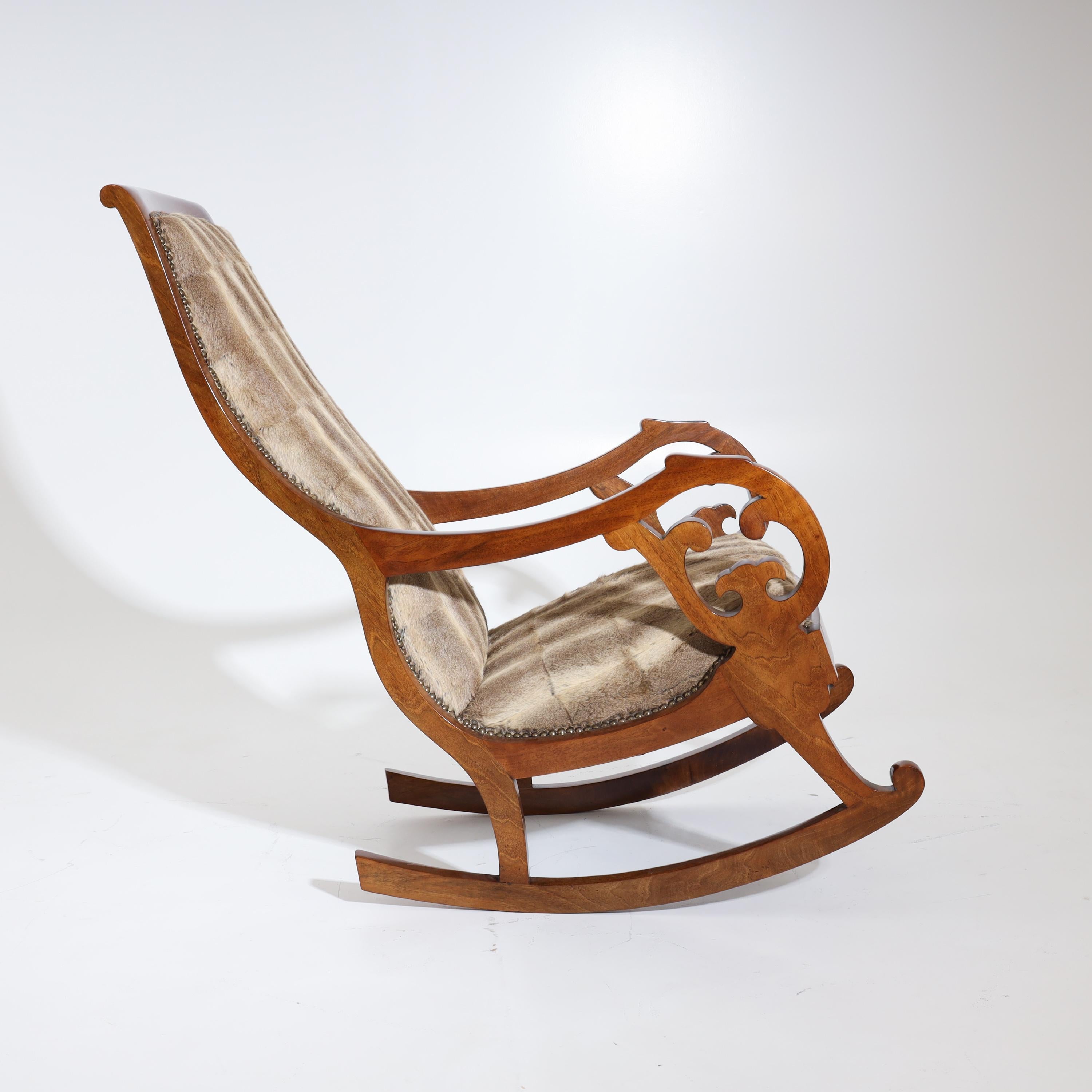 antique walnut rocking chair