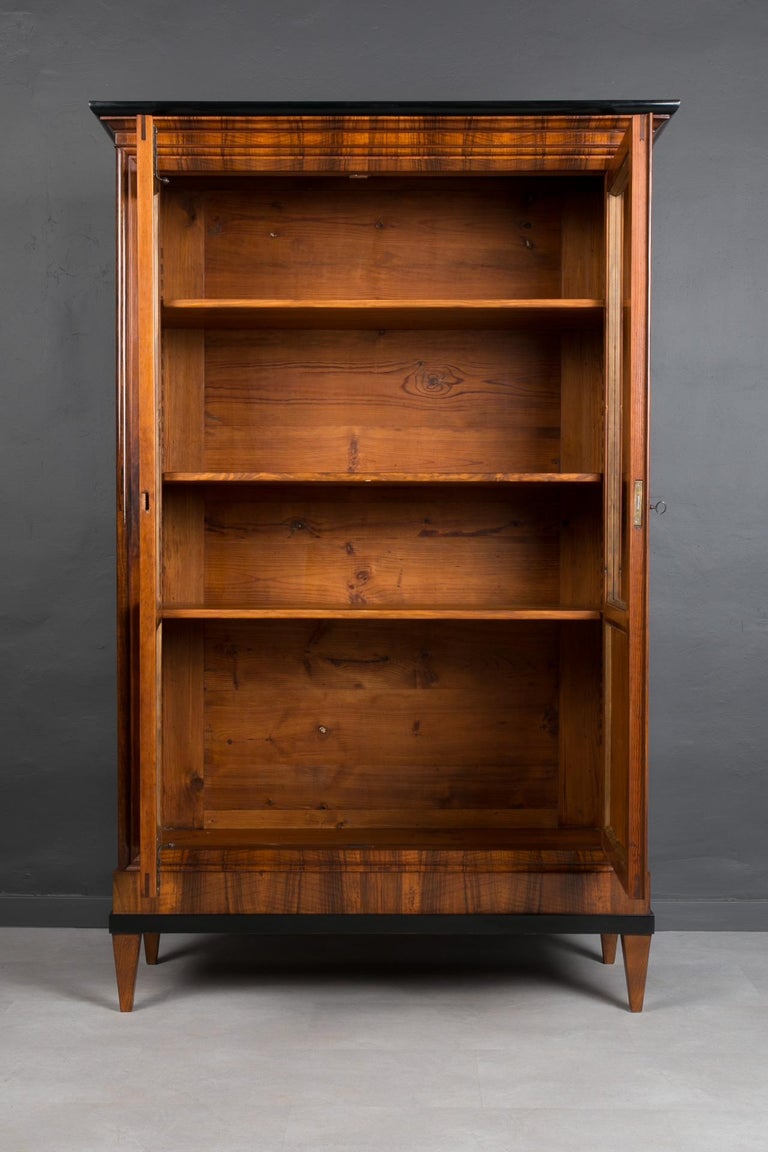 Biedermeier Walnut Vitrine, Germany, 19th Century For Sale at 1stDibs