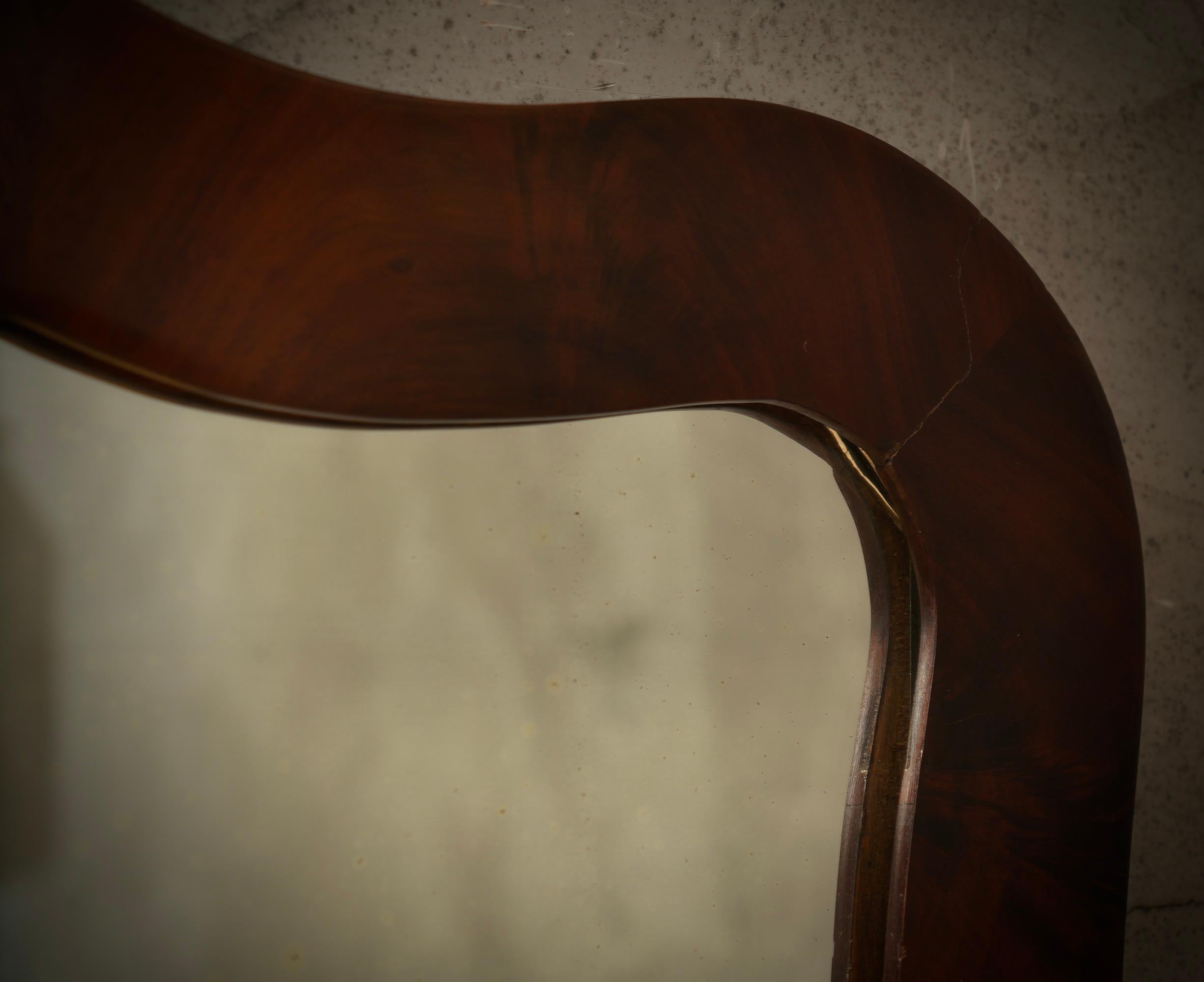 In The Style Biedermeier Walnut Wood Austrian Consol Wall Mirror, 1950 3