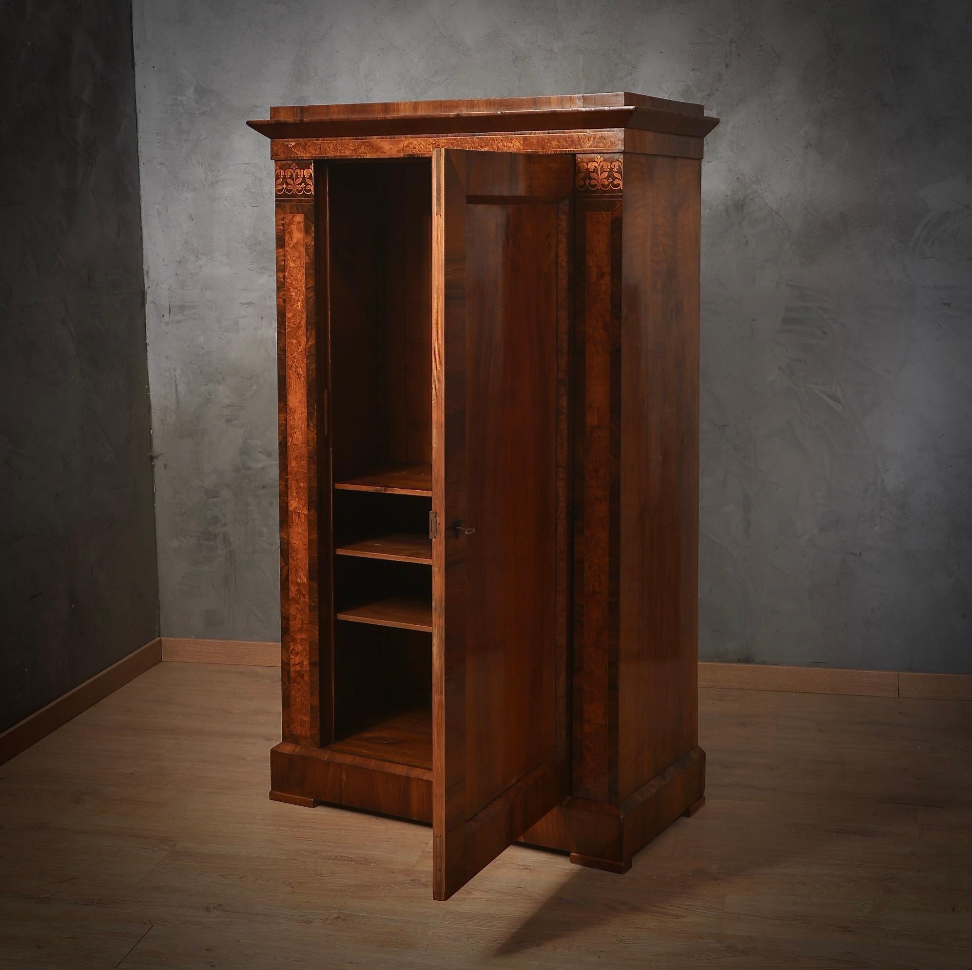 Austrian Biedermeier Walnut Wood Wardrobes and Armoires, 1840