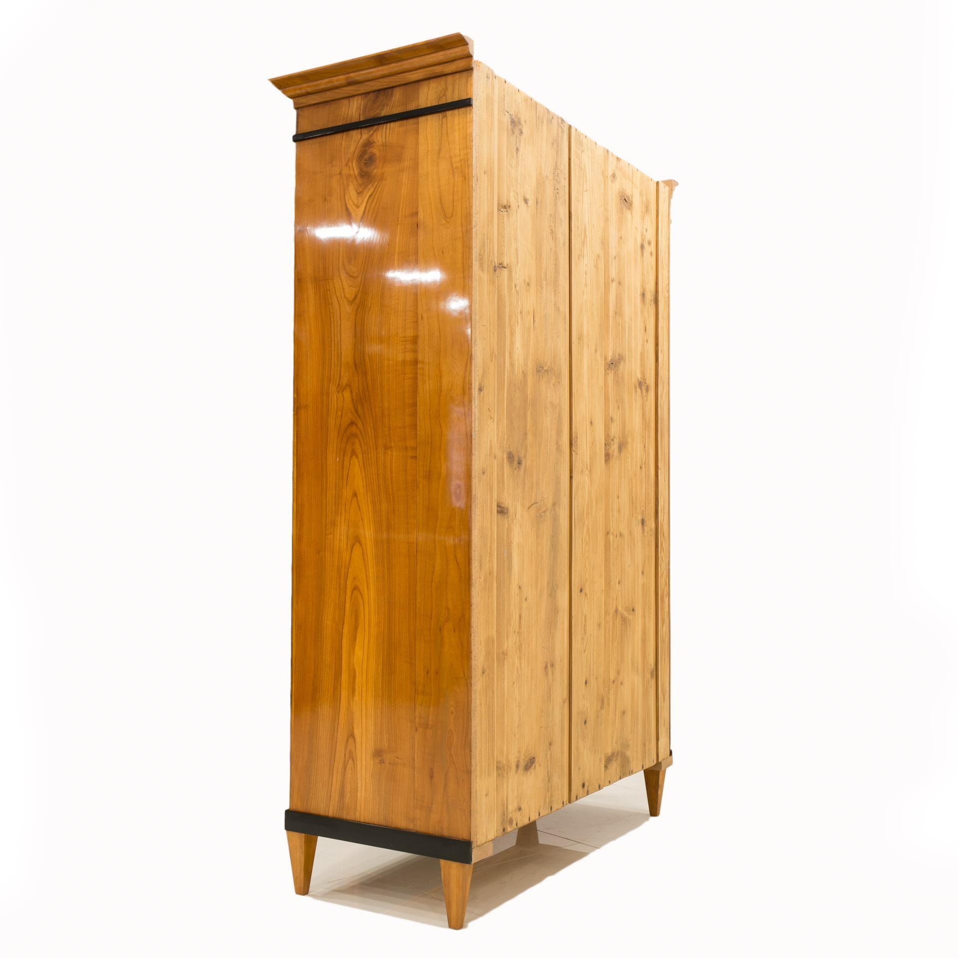 Biedermeier Wardrobe in Cherrywood Veneer, Germany, 19th Century 2