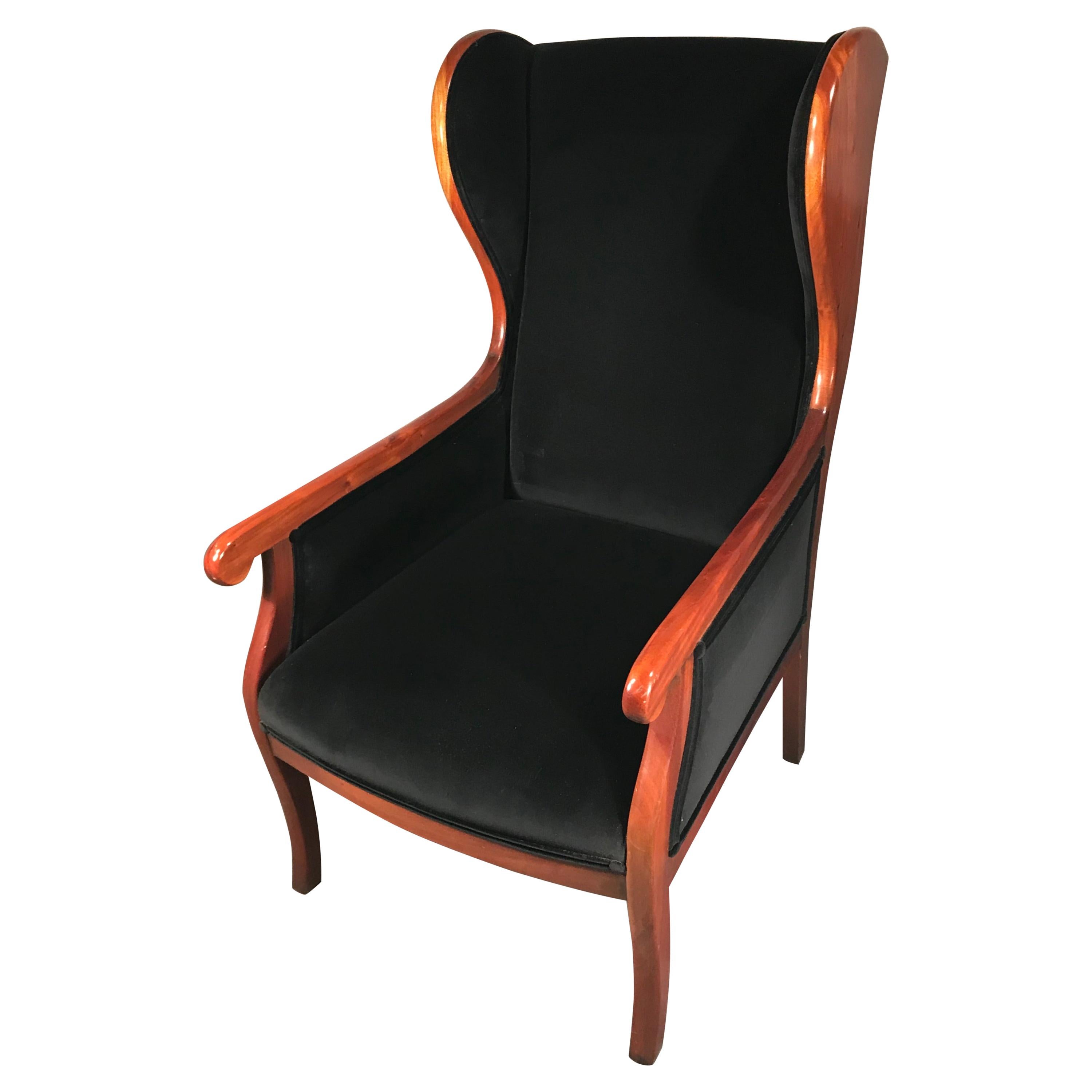 Biedermeier Wingback Armchair, South German, 1840