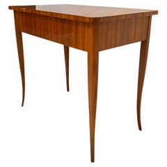 Biedermeier Working Table with Drawer, Cherry Veneer, Austria, circa 1830 Biedermeier Working Table with Drawer, Cherry Veneer, Austria, circa 1830