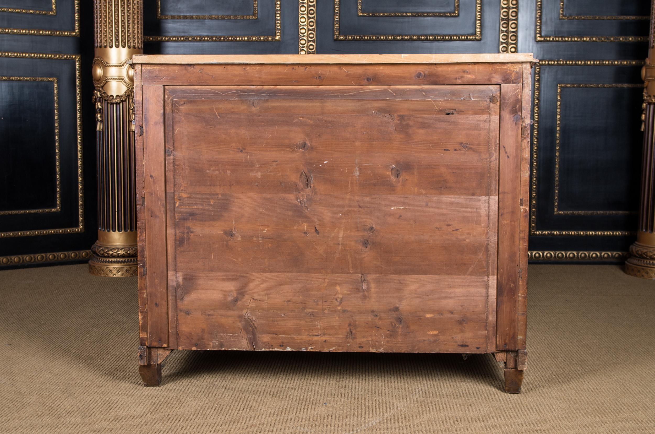 Biedermeier Writing Commode and Chest of Drawers circa 1850 with Fine Inlays 11