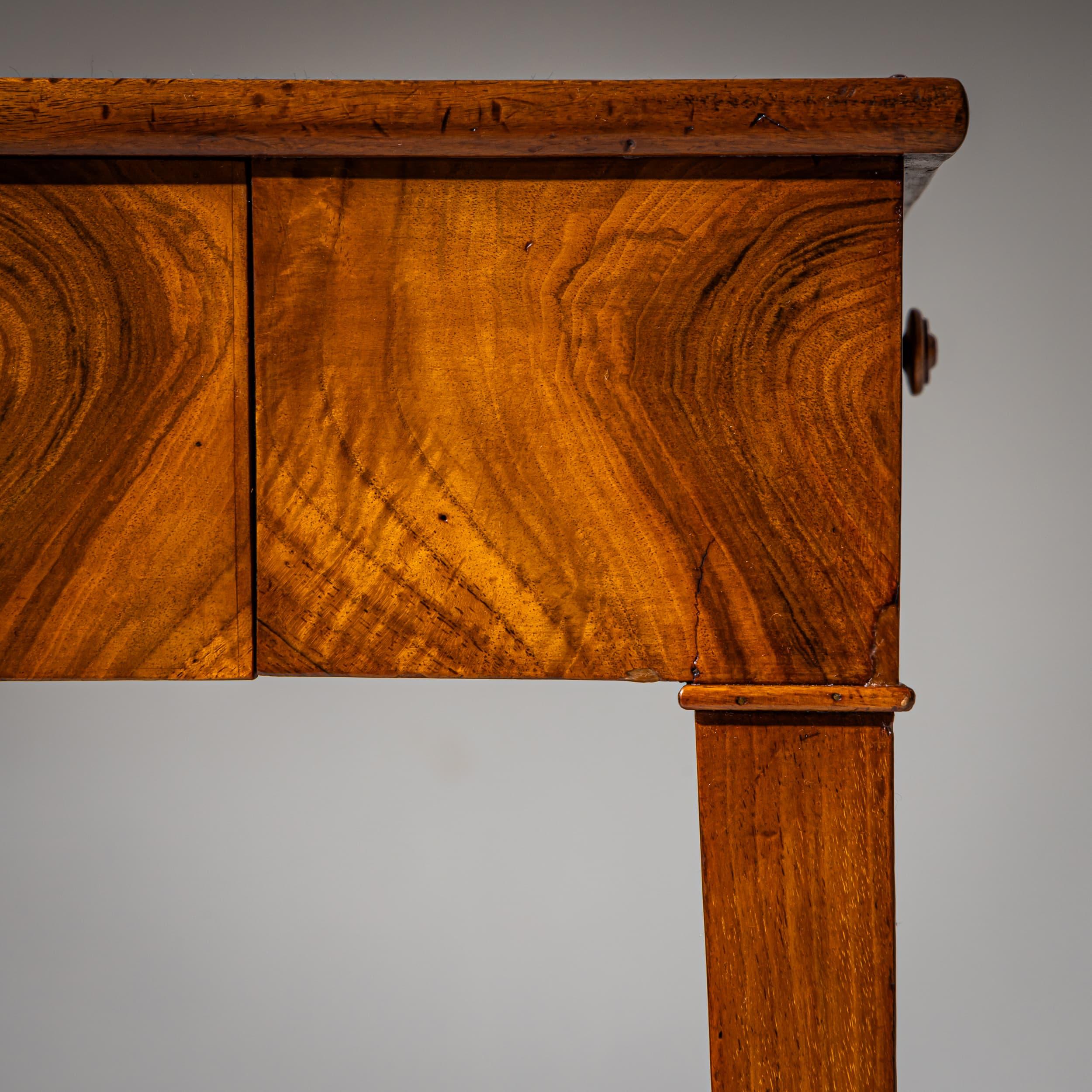 Brass Biedermeier Writing Desk, 19th Century For Sale