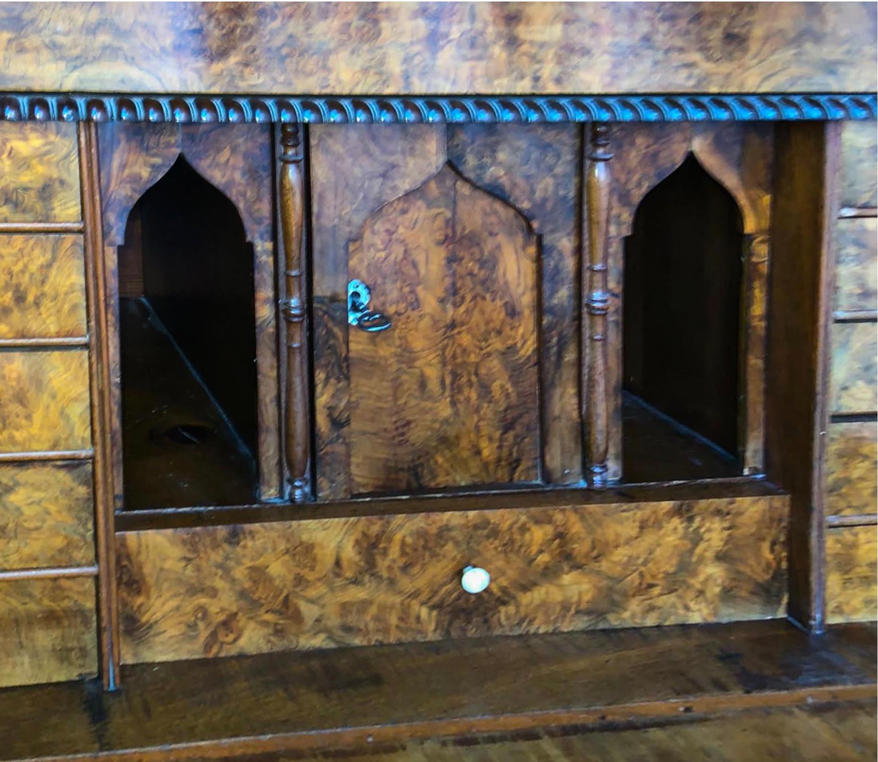 Biedermeier Writing Desk Chiffonier Secrétaire Cabinet Swedish Ormolu Detail A In Good Condition In Lewes, England