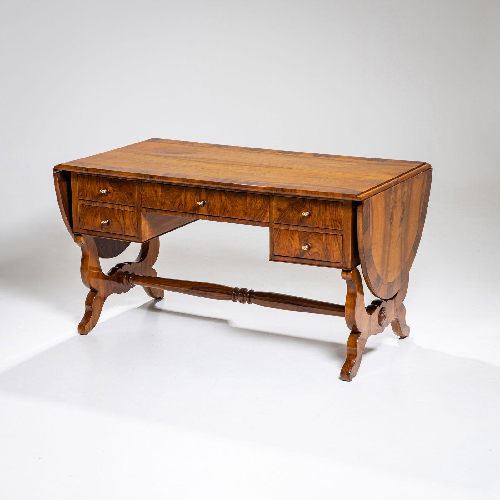 Walnut Biedermeier Writing Table, circa 1830 For Sale
