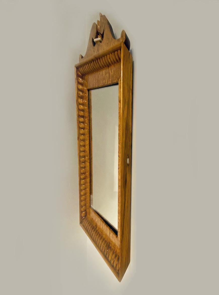 Carved Biedermeir Maple Mirror