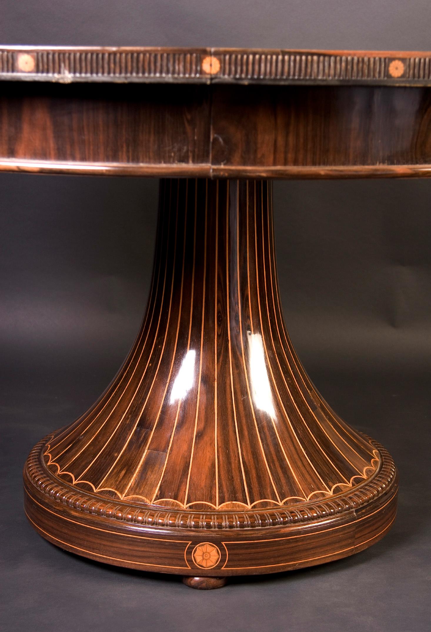 Biedermeir Pedestal Table, Circa 1840 In Good Condition For Sale In New Orleans, LA