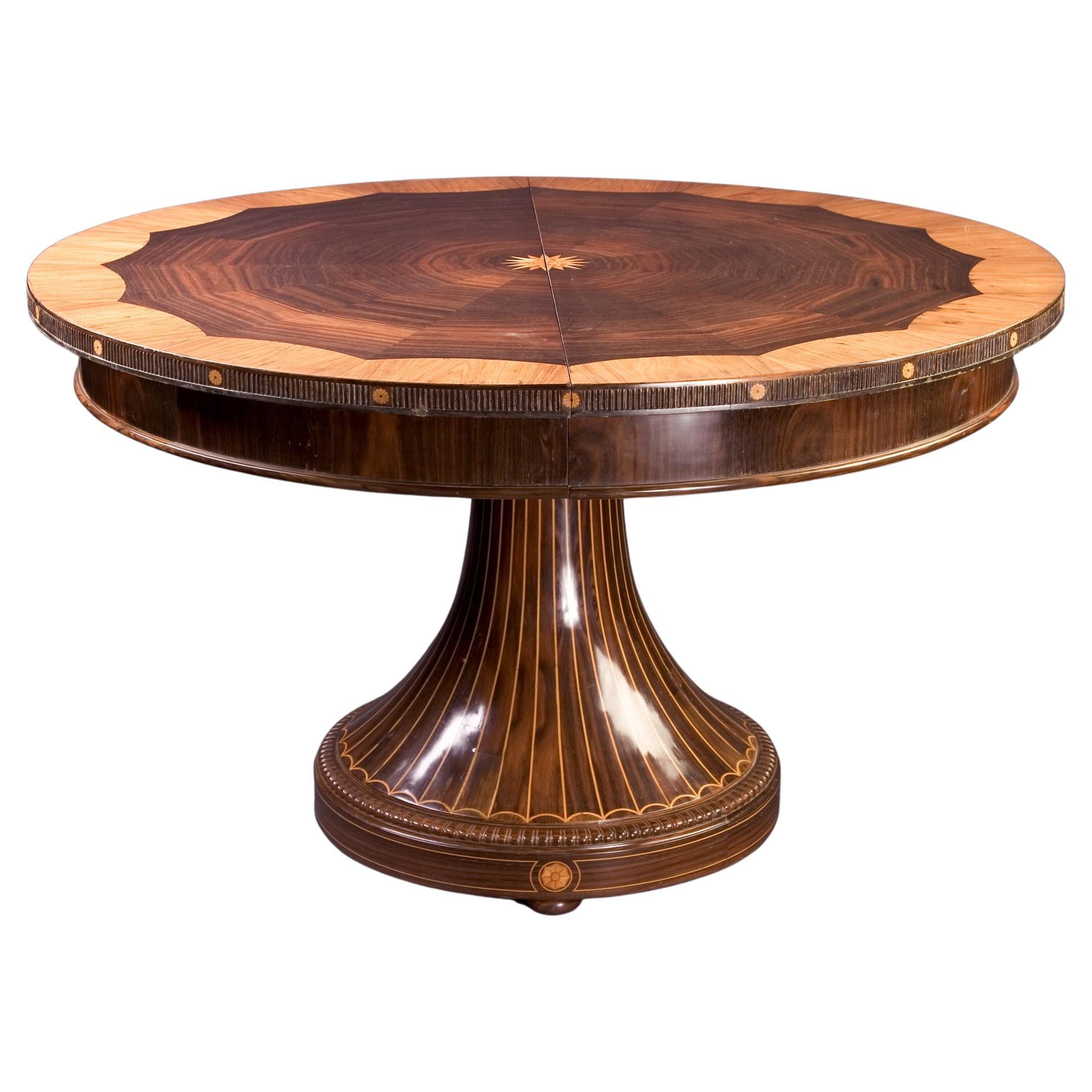 Biedermeir Pedestal Table, Circa 1840 For Sale