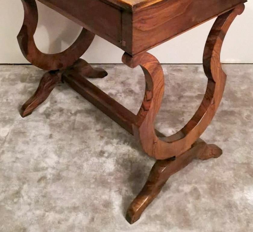 Biedermeir Style French Wooden Writing Desk-Table with Drawer 4