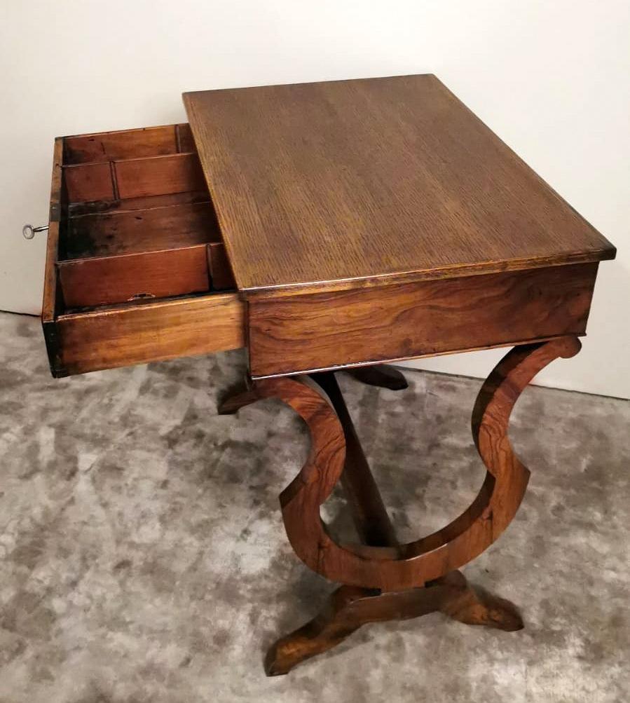 Biedermeir Style French Wooden Writing Desk-Table with Drawer 5
