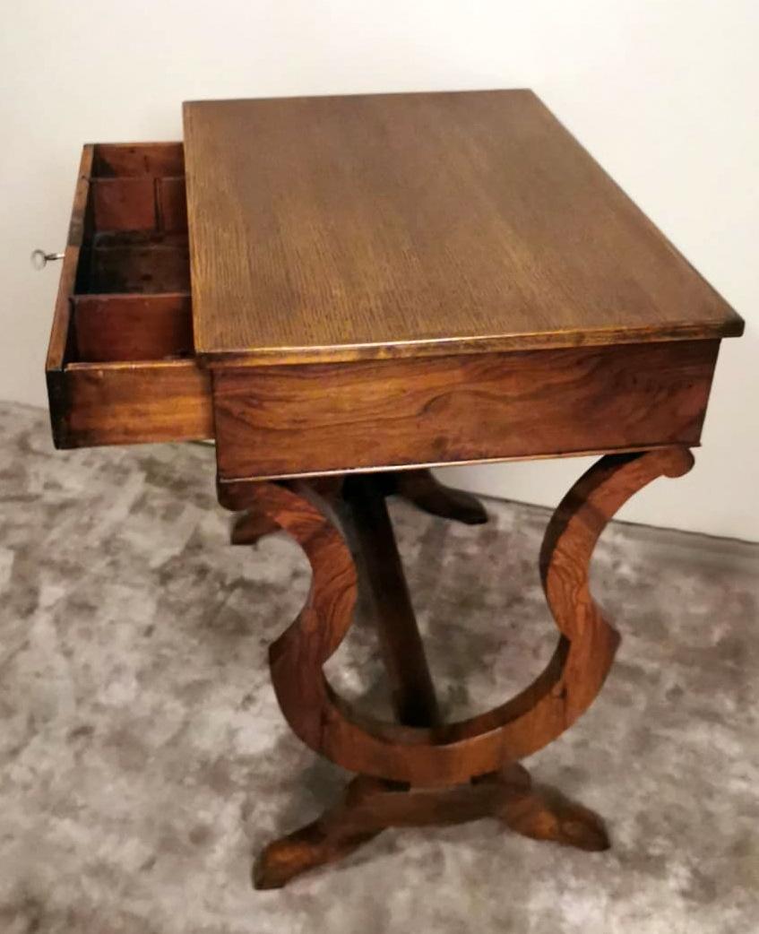 Biedermeir Style French Wooden Writing Desk-Table with Drawer 6