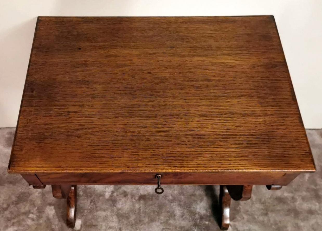 Biedermeir Style French Wooden Writing Desk-Table with Drawer 10