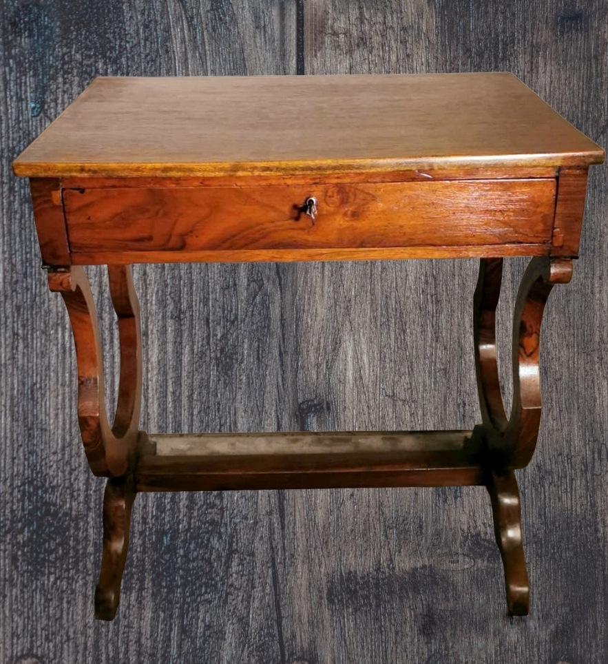 Biedermeier Biedermeir Style French Wooden Writing Desk-Table with Drawer
