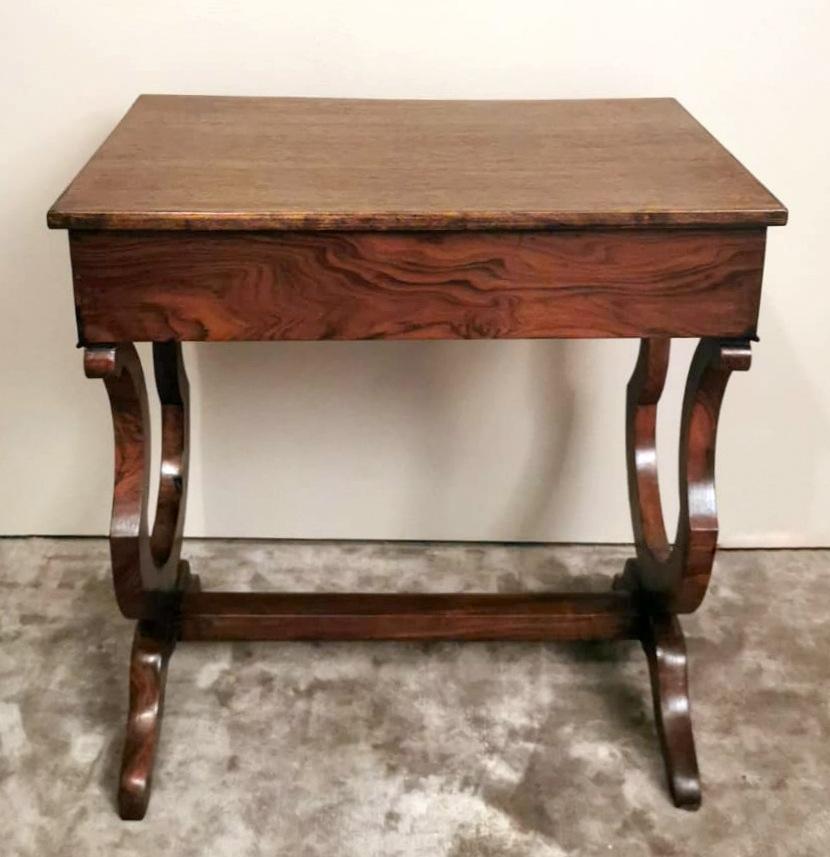 Biedermeir Style French Wooden Writing Desk-Table with Drawer 1