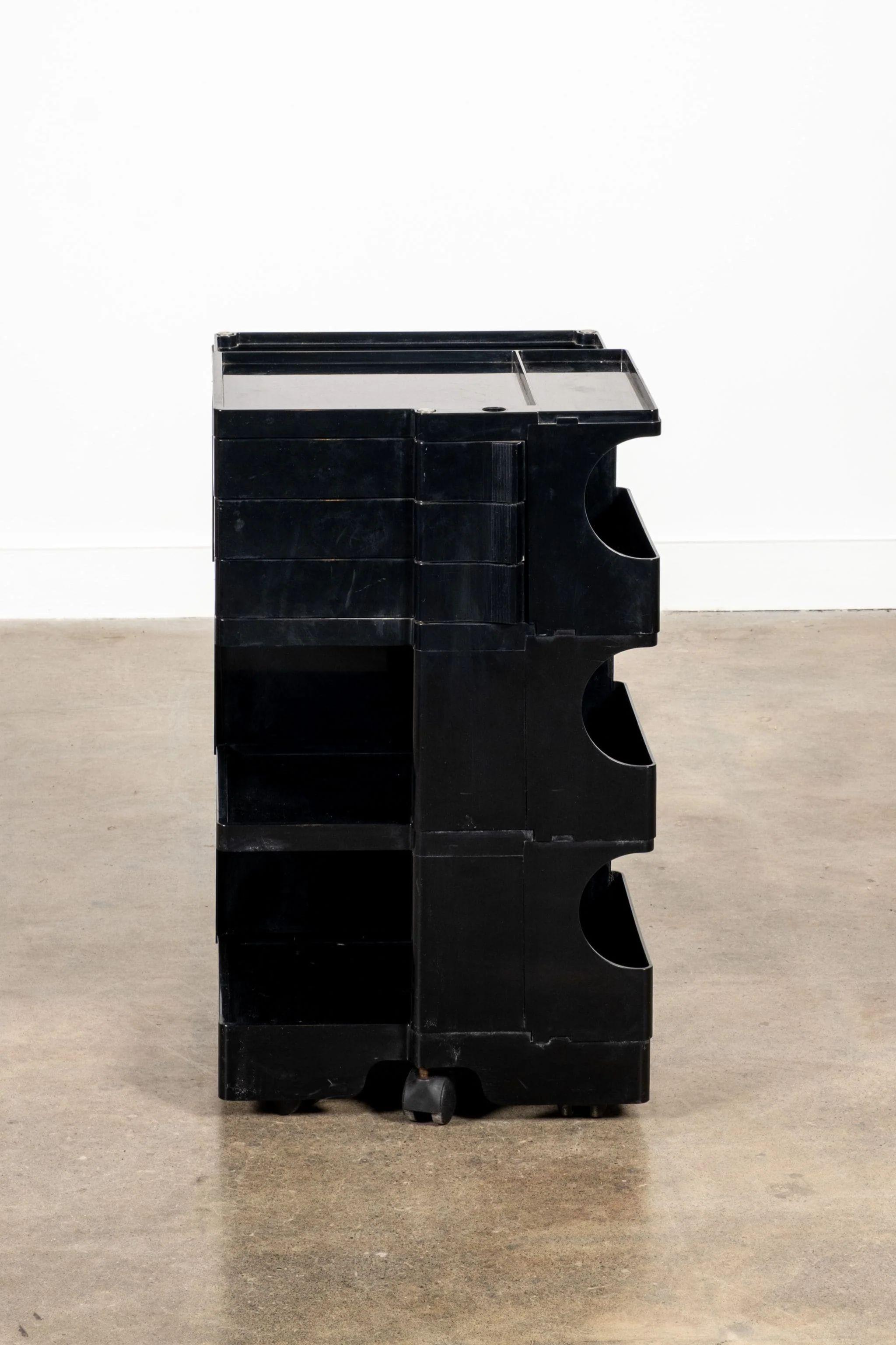 italien Bieffeplast Chariot de rangement Boby par Joe Colombo, noir en vente