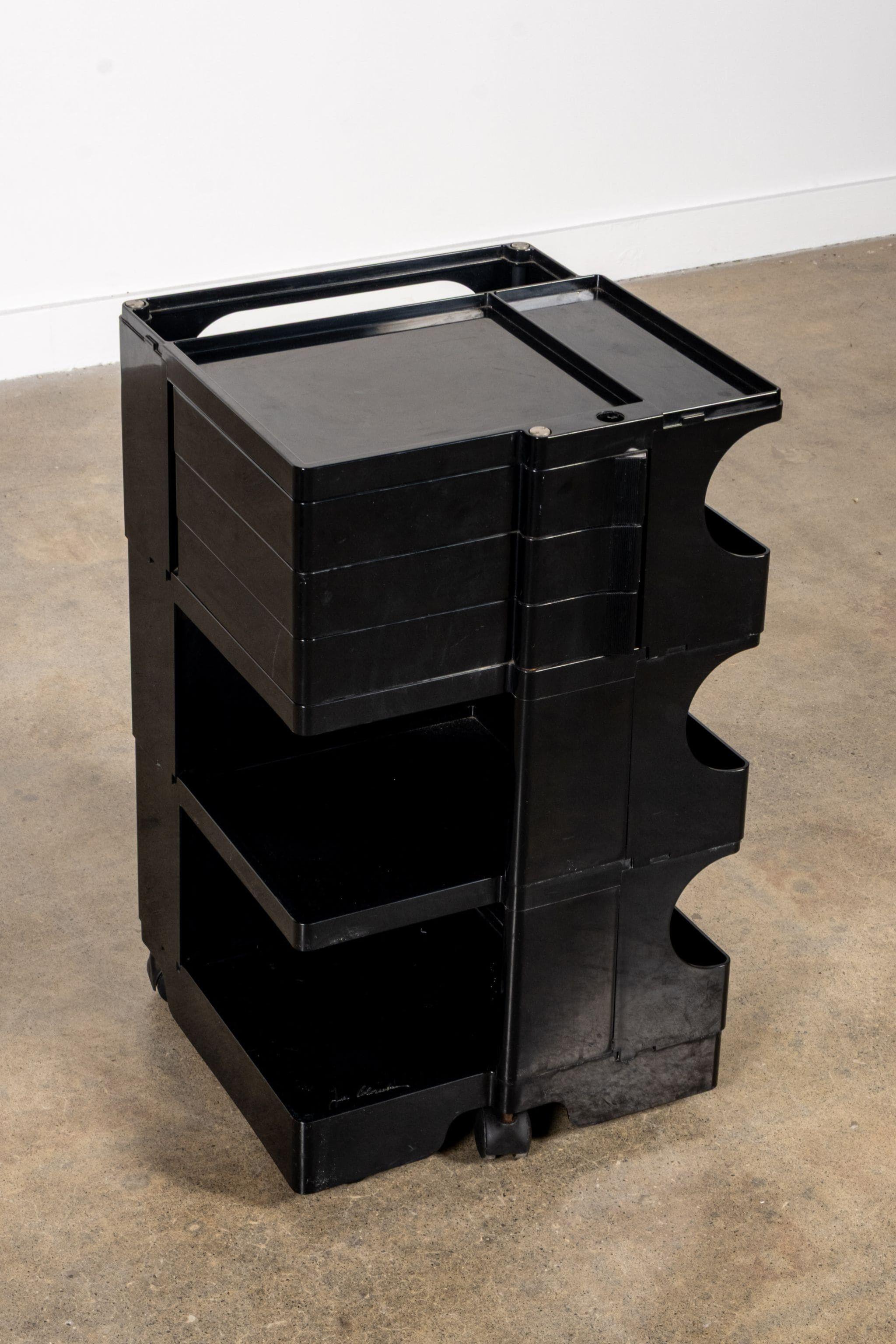 Fin du 20e siècle Bieffeplast Chariot de rangement Boby par Joe Colombo, noir en vente