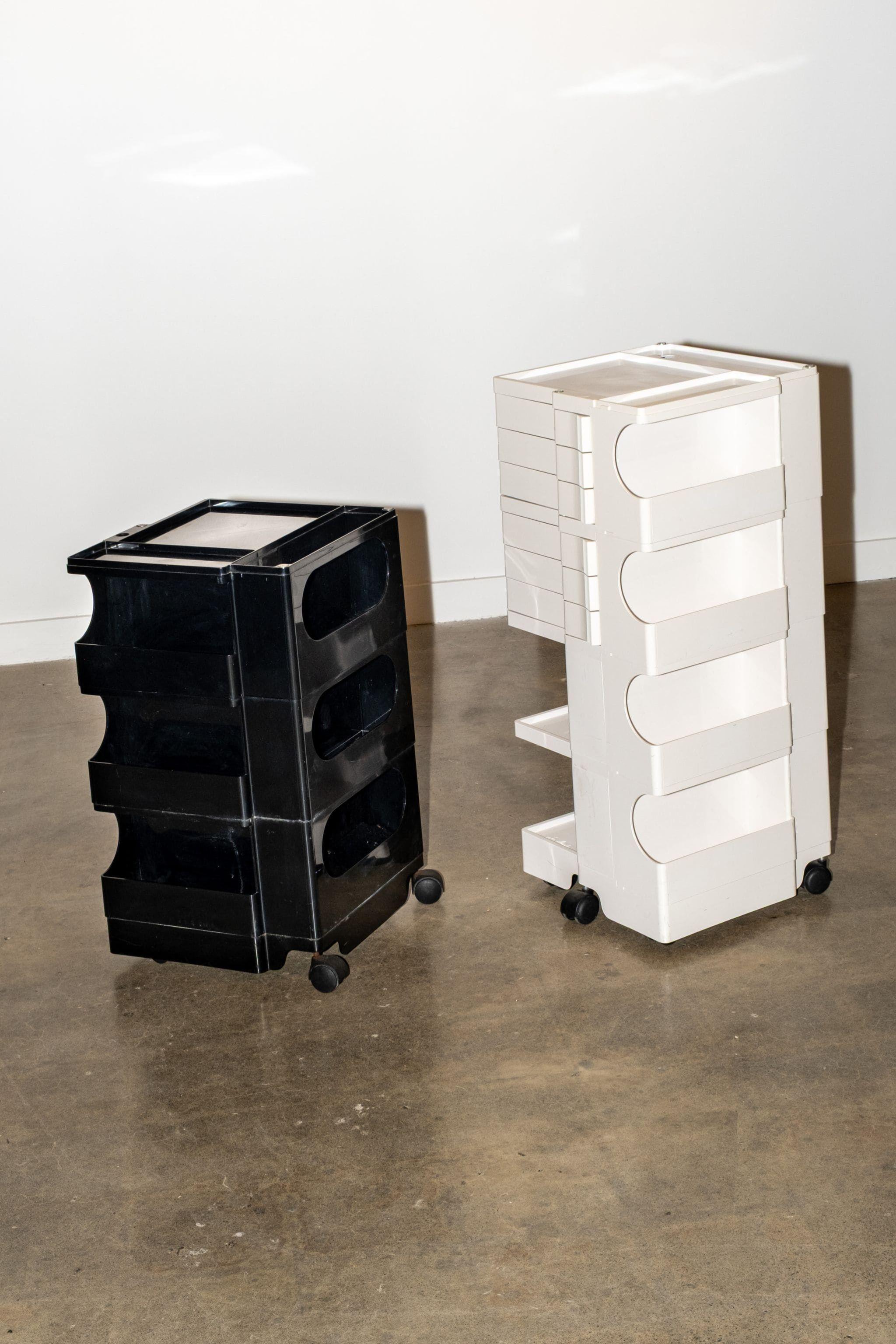 Plastique Bieffeplast Chariot de rangement Boby par Joe Colombo, noir en vente