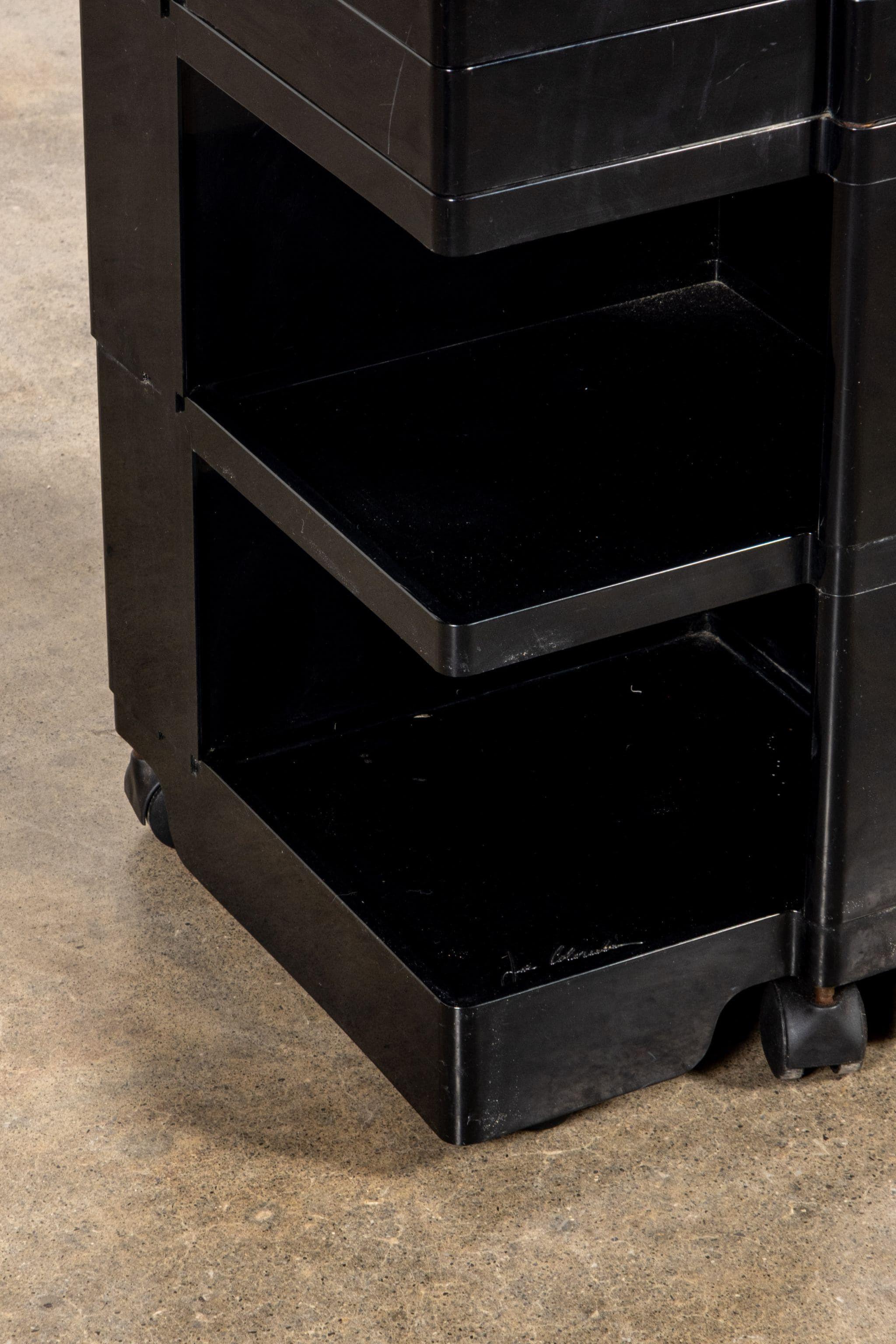 Bieffeplast Chariot de rangement Boby par Joe Colombo, noir en vente 2
