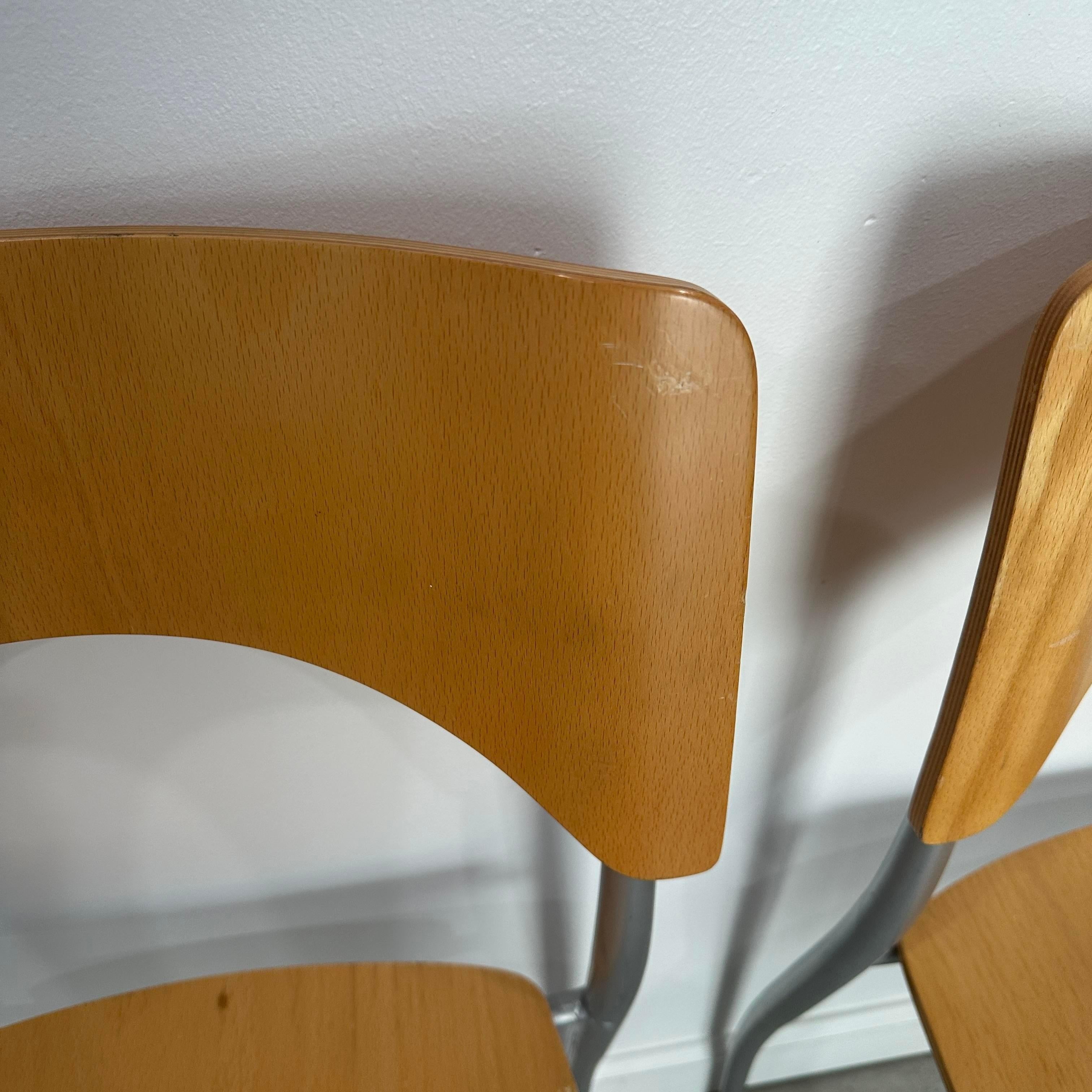 Bieffeplast Italia Sillas apilables de contrachapado curvado- S/4 en venta 1
