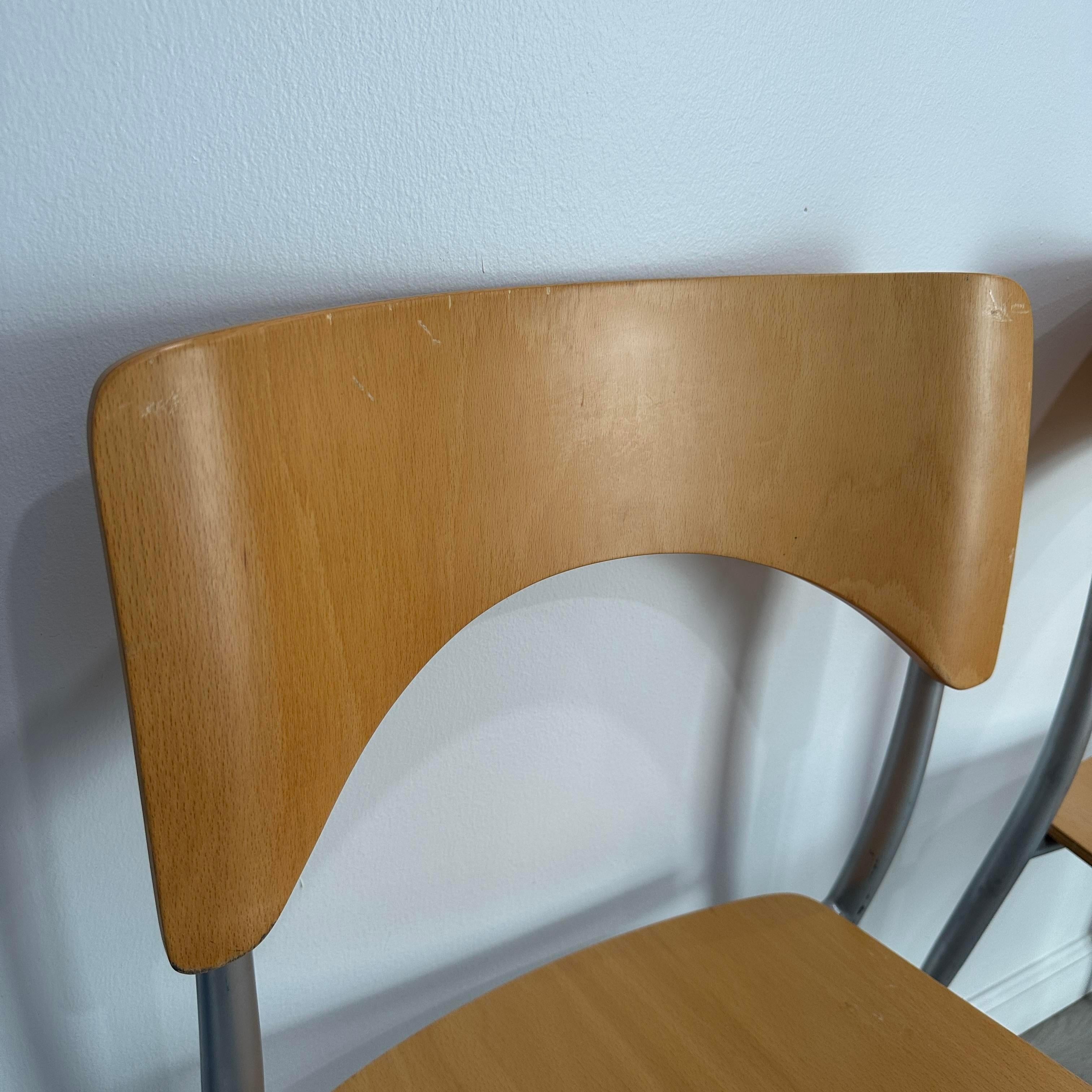 Bieffeplast Italia Sillas apilables de contrachapado curvado- S/4 en venta 2