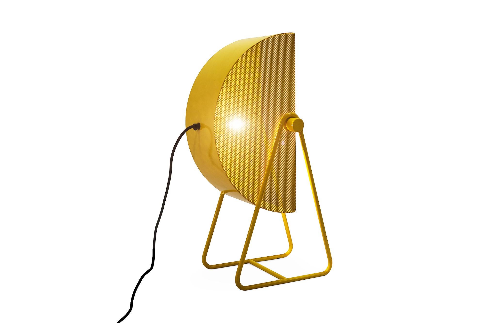 Mid-20th Century Bieffeplast Yellow Table Lamps with Adjustable Shades, 1970s