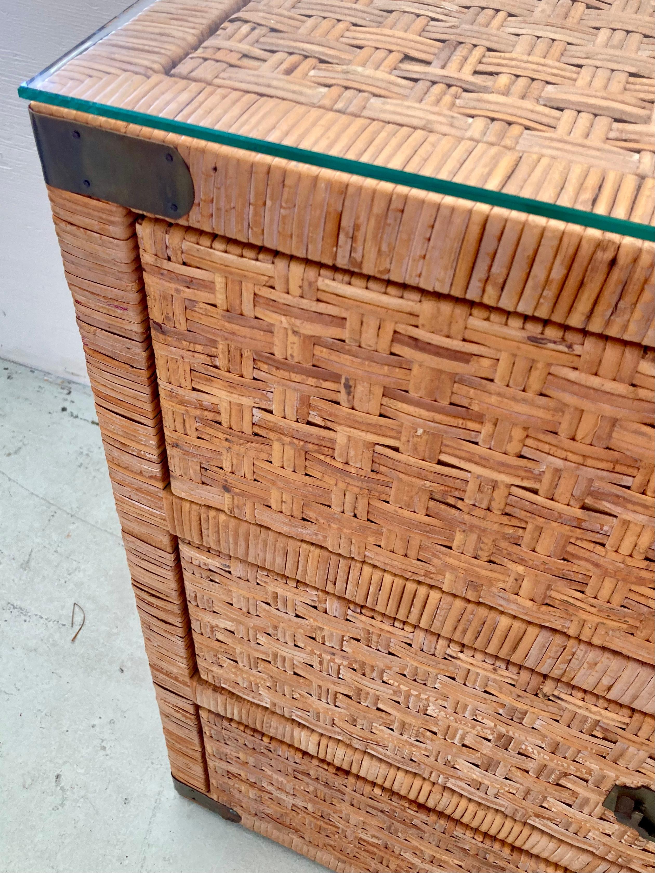 Bielecky Brothers Billy Baldwin Rattan Chest 4