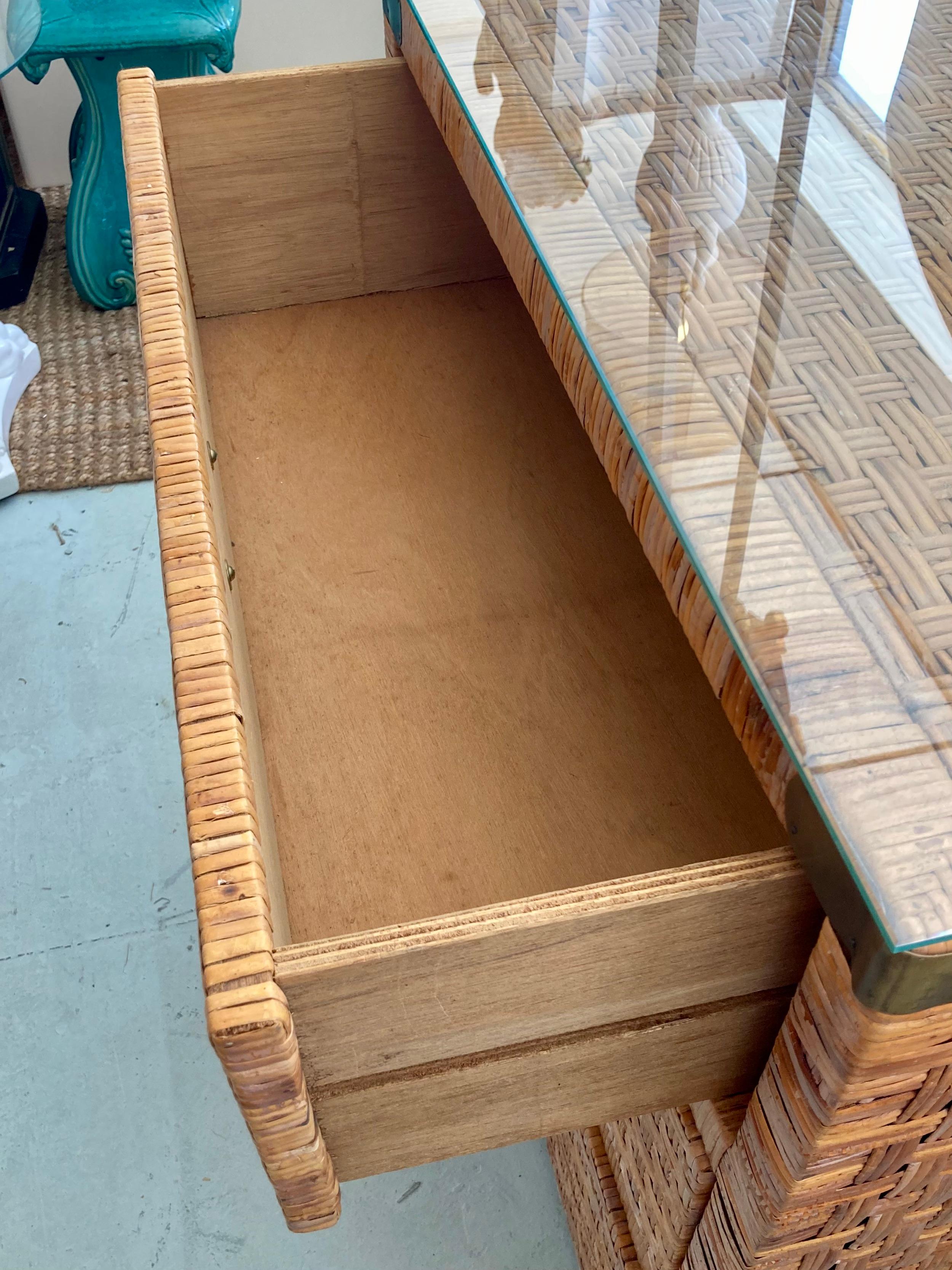 Bielecky Brothers Billy Baldwin Rattan Chest 10