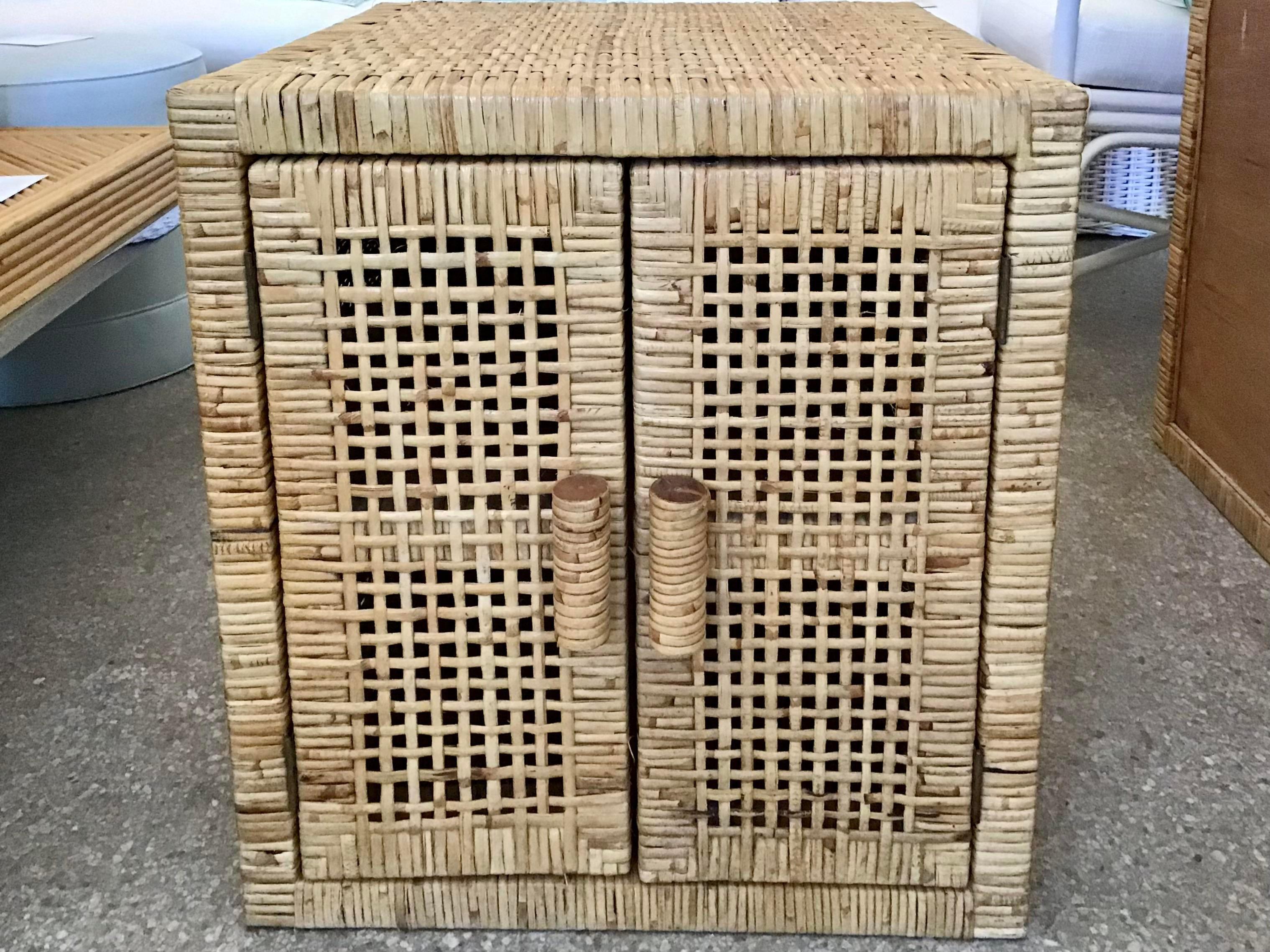 wicker wall cabinet