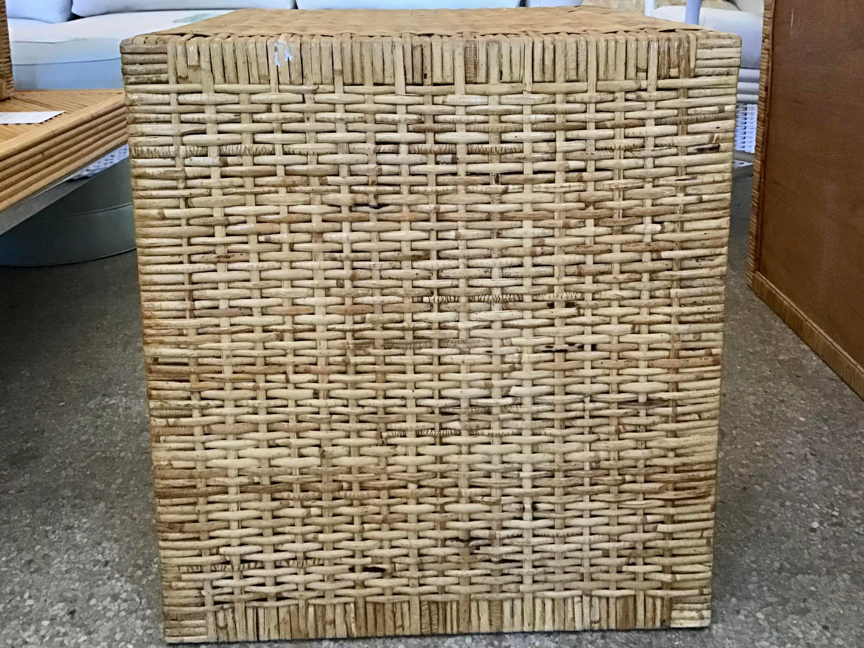 Modern Bielecky Brothers Boho Chic Rattan Two Door Cabinet