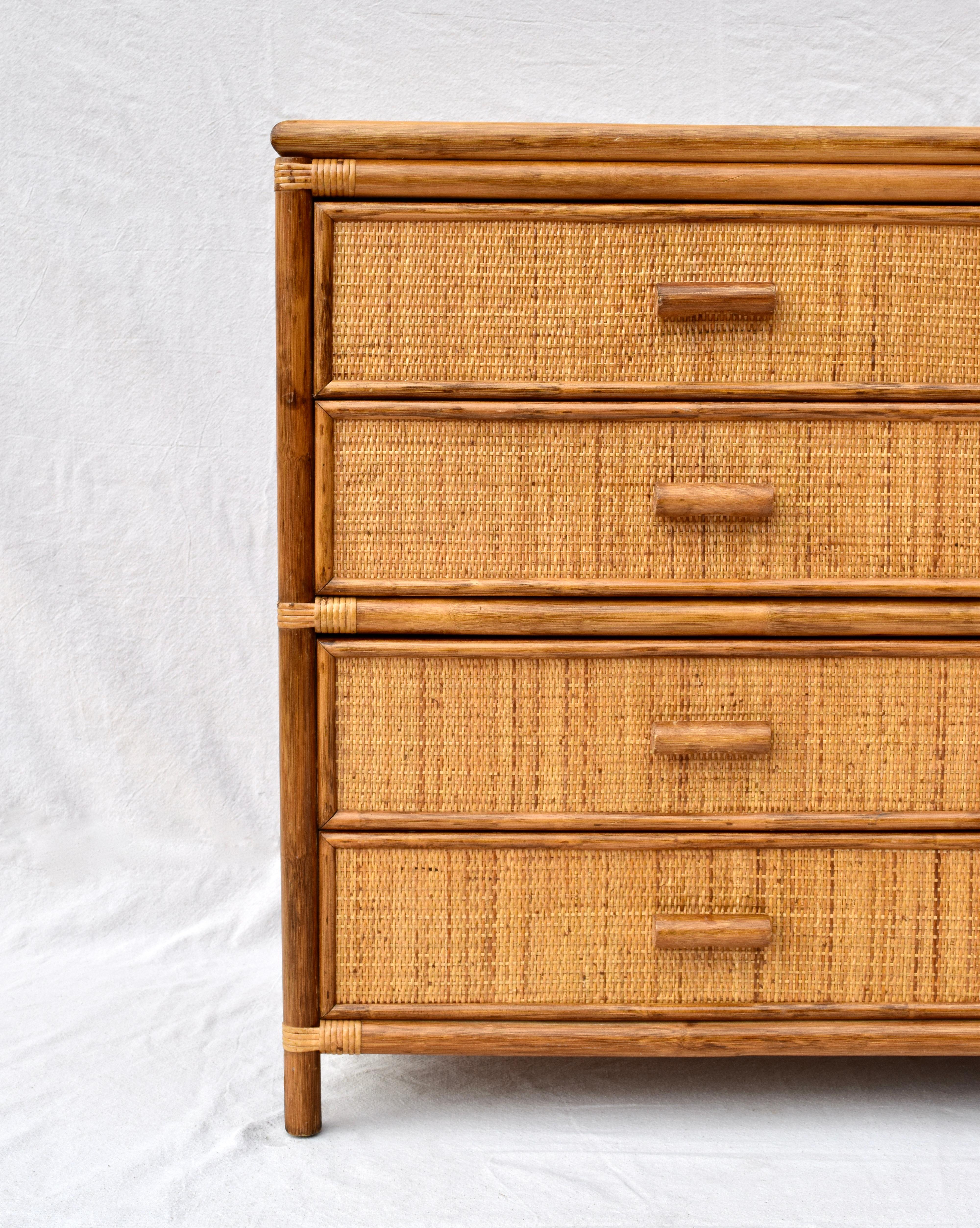 Bielecky Brothers Cane Organic Modern Chest of Drawers In Good Condition In Southampton, NJ