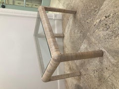 Bielecky Brothers Drinks Table in White Washed Rattan