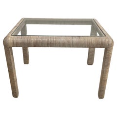 Bielecky Brothers Drinks Table in White Washed Rattan