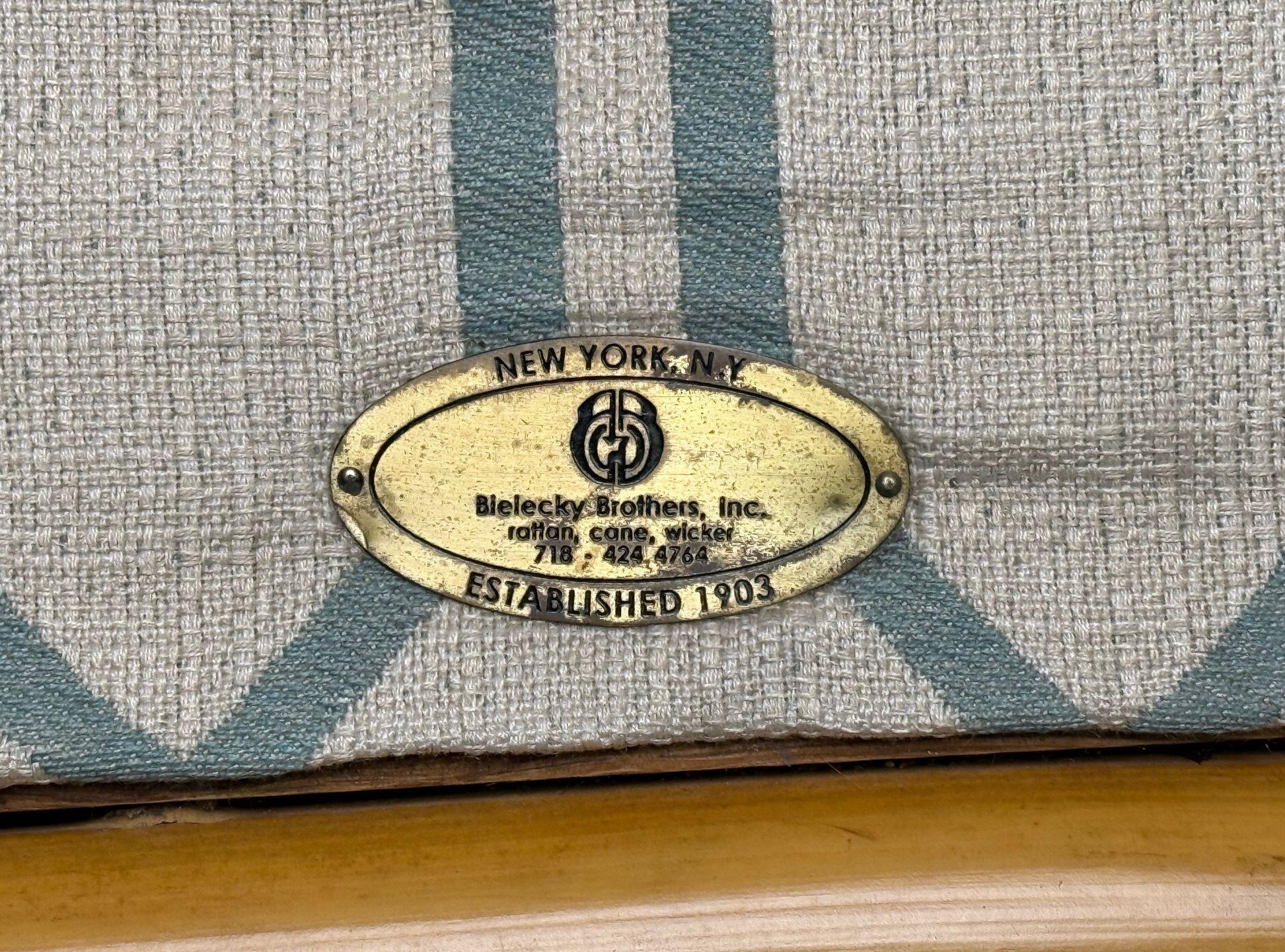 Bielecky Brothers, moderne, grand canapé trois mers, rotin, bambou, États-Unis, 21e siècle en vente 4